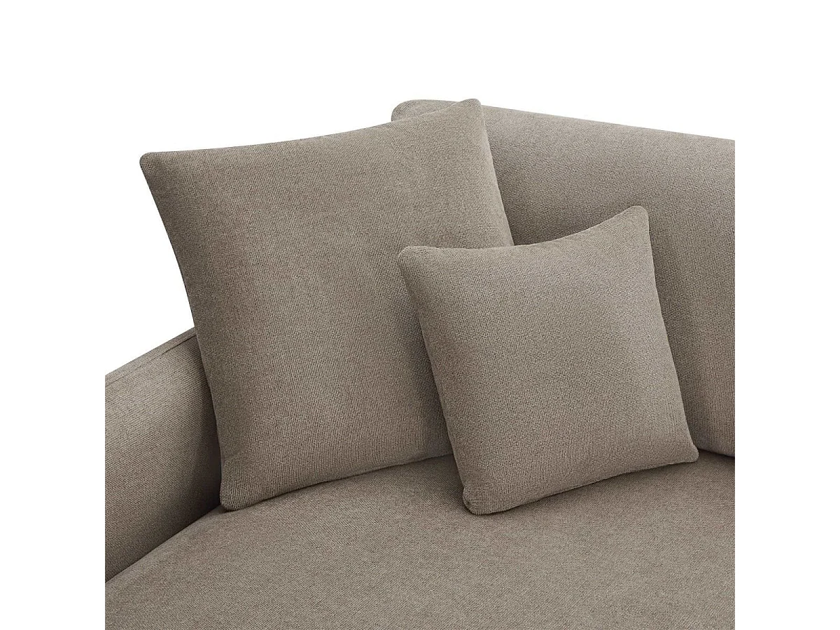 Canapé d'angle droite Maggie - 3 places - Tissu - Beige