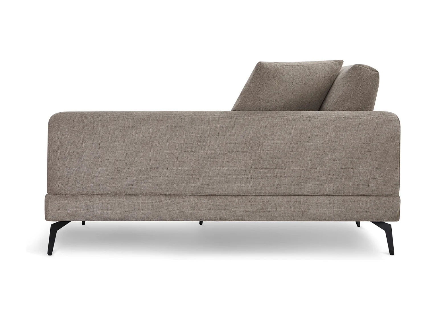 Hoekbank met hoek rechts 3 zitplaatsen Maggie van stof - beige