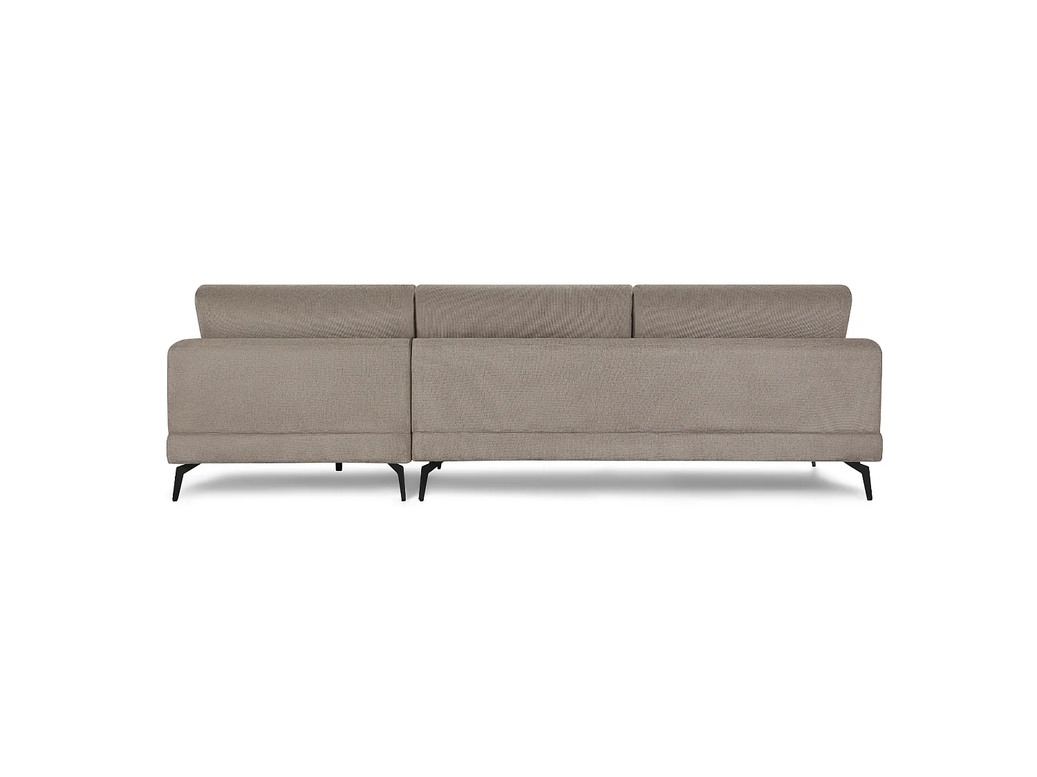 Canapé d'angle droite Maggie - 3 places - Tissu - Beige