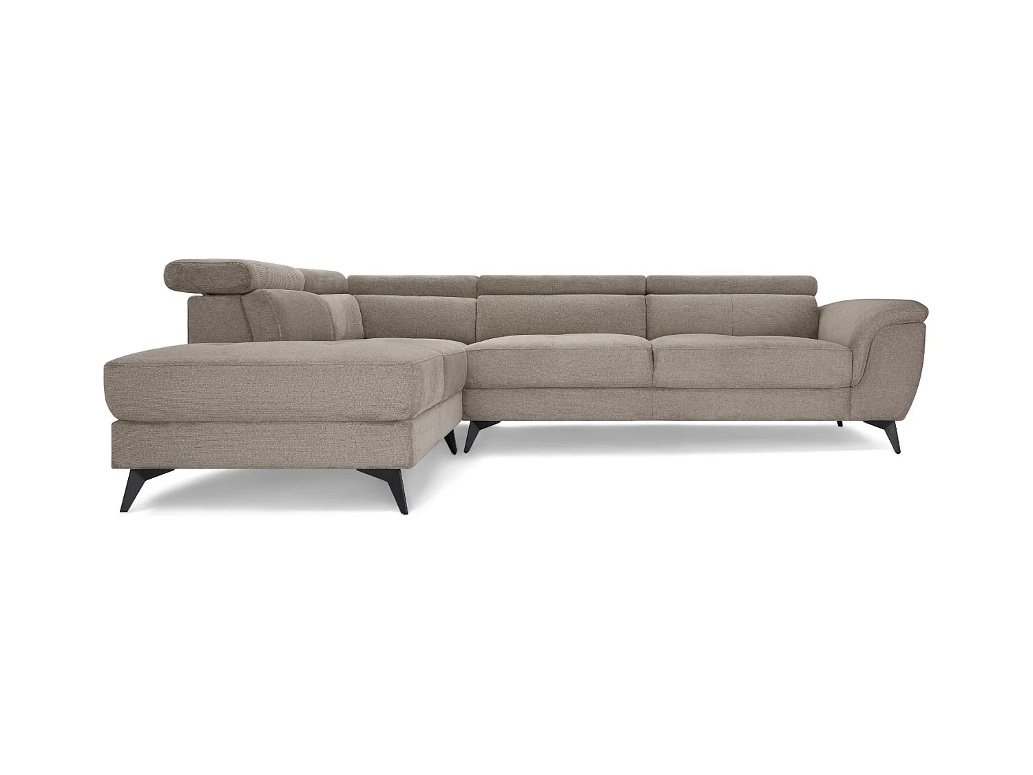 Ecksofa Links Betis - 5-Sitzer - Stoff - Beige