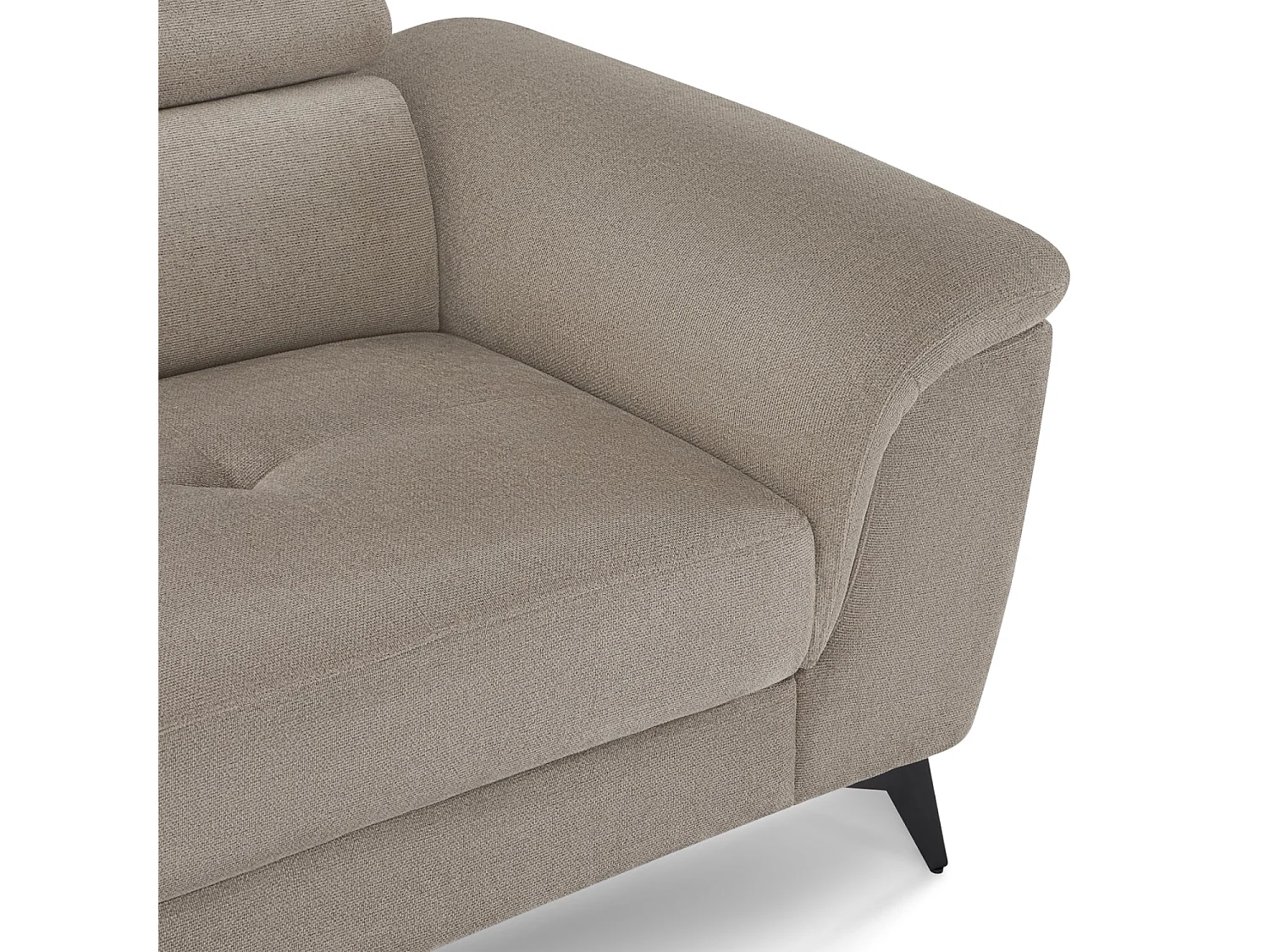 Hoekbank met hoek links 5 zitplaatsen Betis van stof - beige