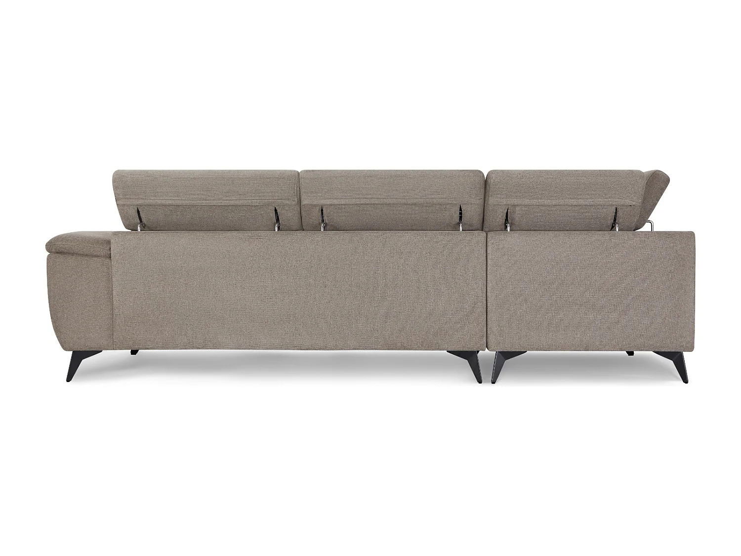 Canapé d'angle gauche Betis - 5 places - Tissu - Beige