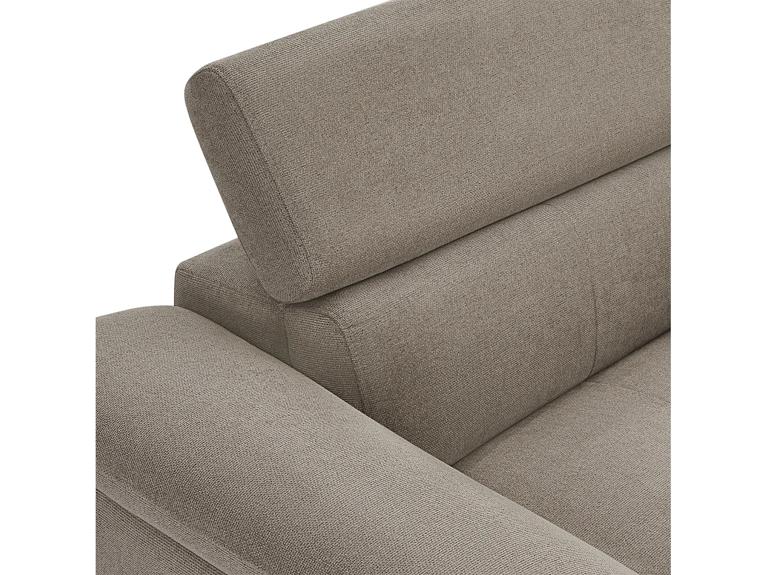Hoekbank met hoek links 5 zitplaatsen Betis van stof - beige