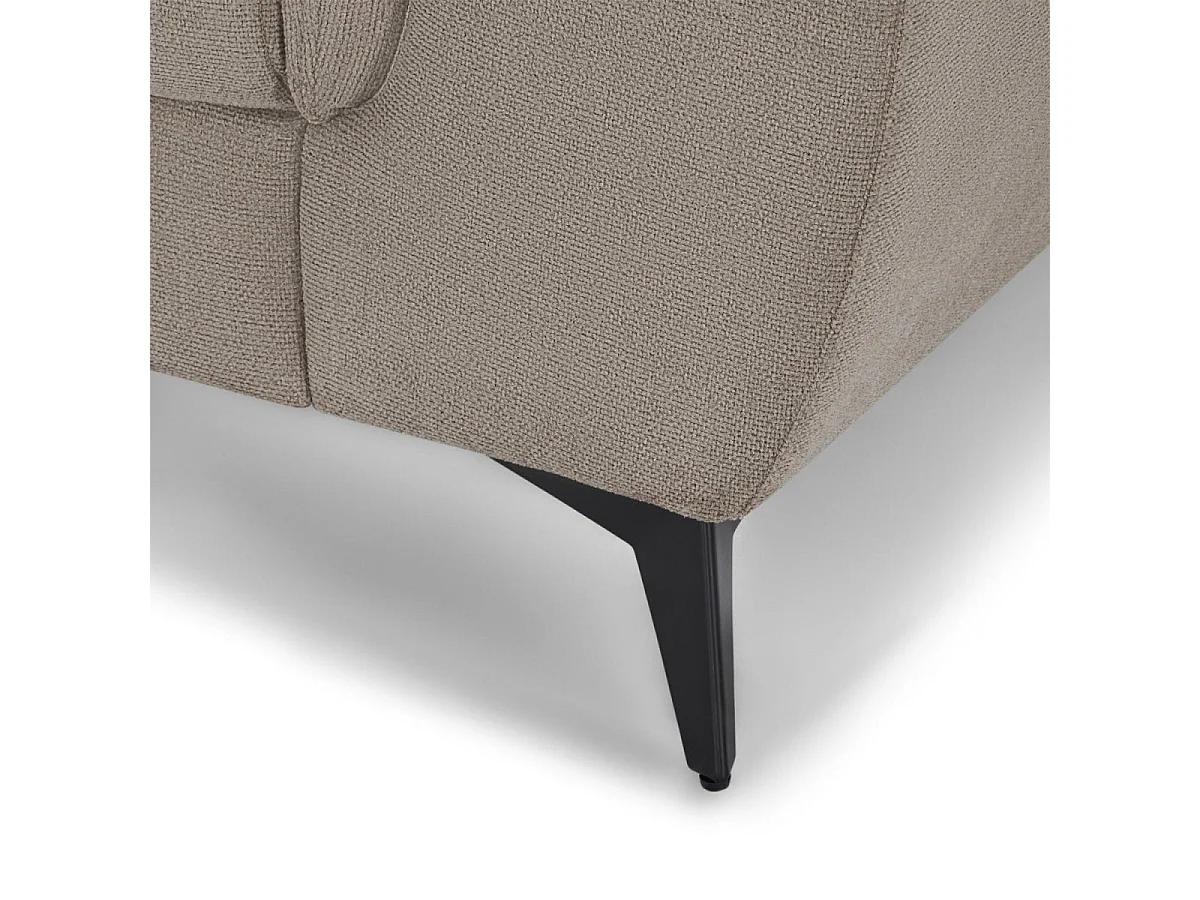 Hoekbank met hoek links 5 zitplaatsen Betis van stof - beige