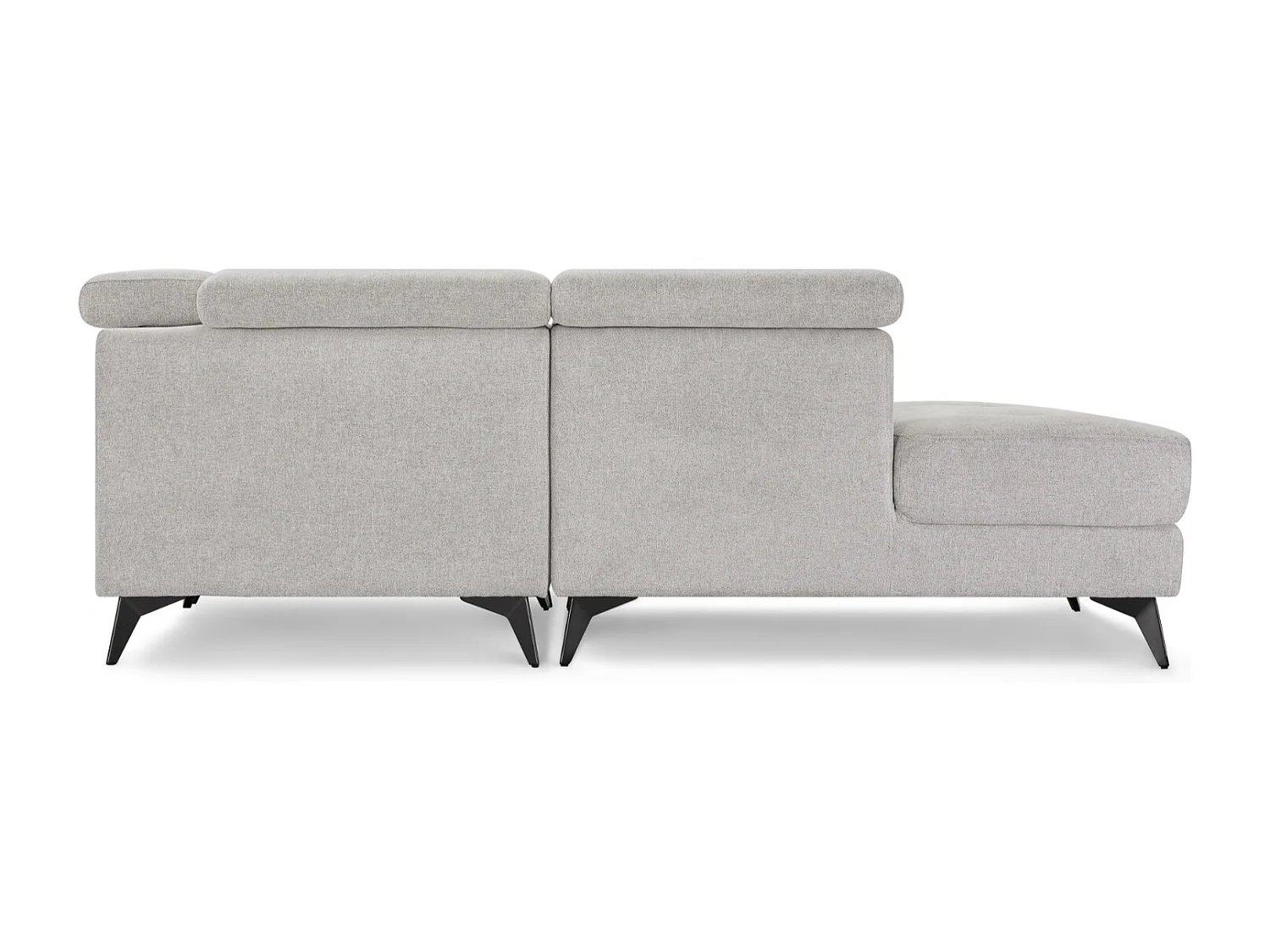 Ecksofa Rechts Betis - 5-Sitzer - Stoff - Grau