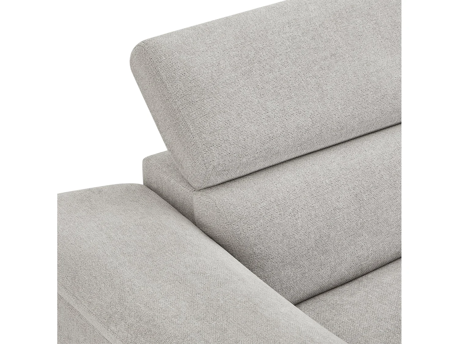Ecksofa Rechts Betis - 5-Sitzer - Stoff - Grau