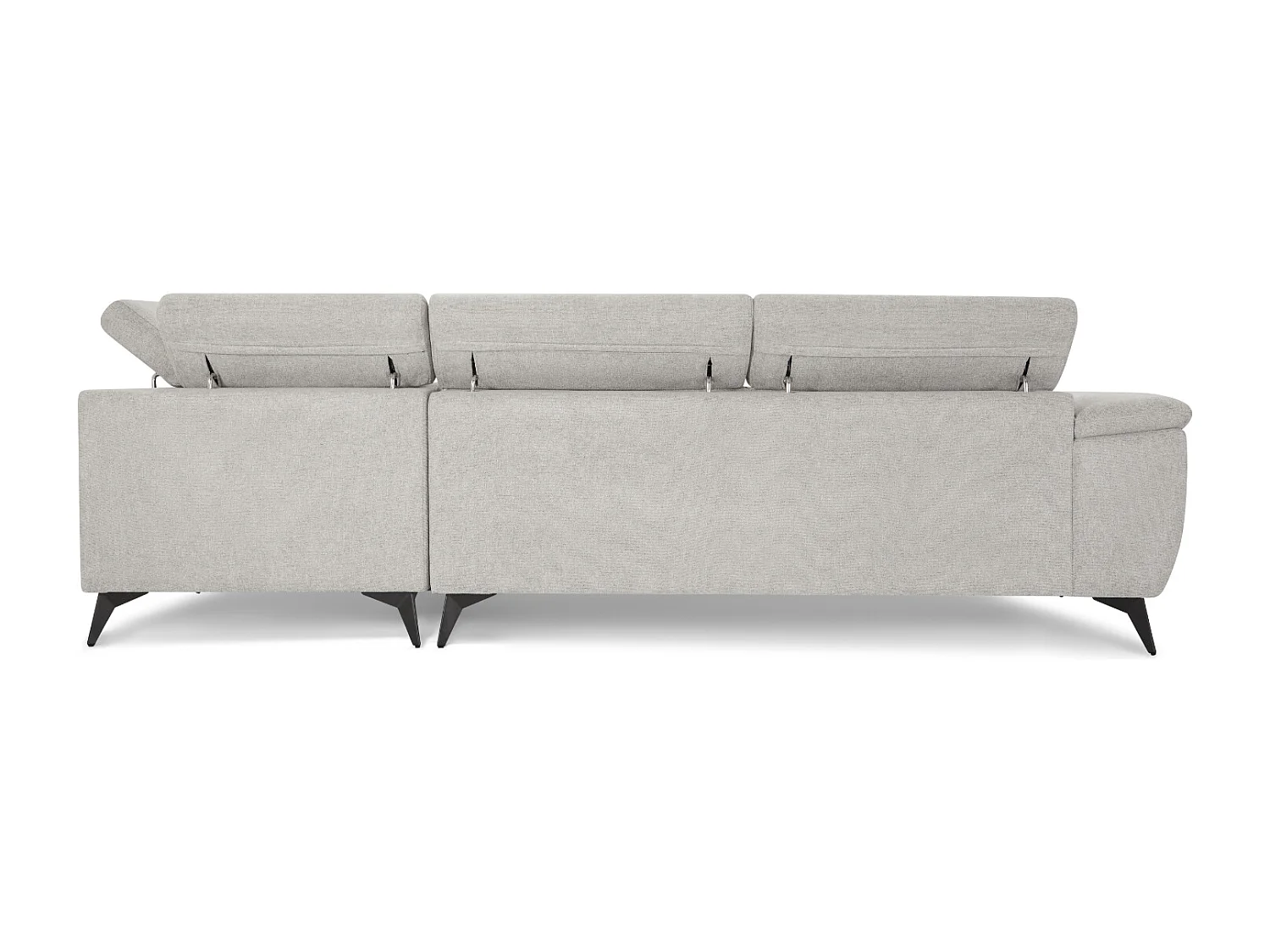 Canapé d'angle droite Betis - 5 places - Tissu - Gris