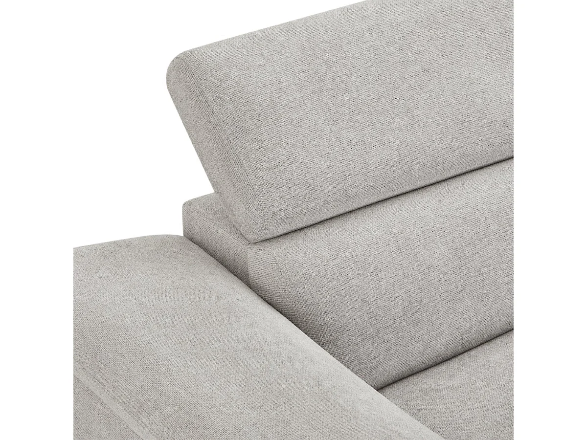 Canapé d'angle droite Betis - 5 places - Tissu - Gris