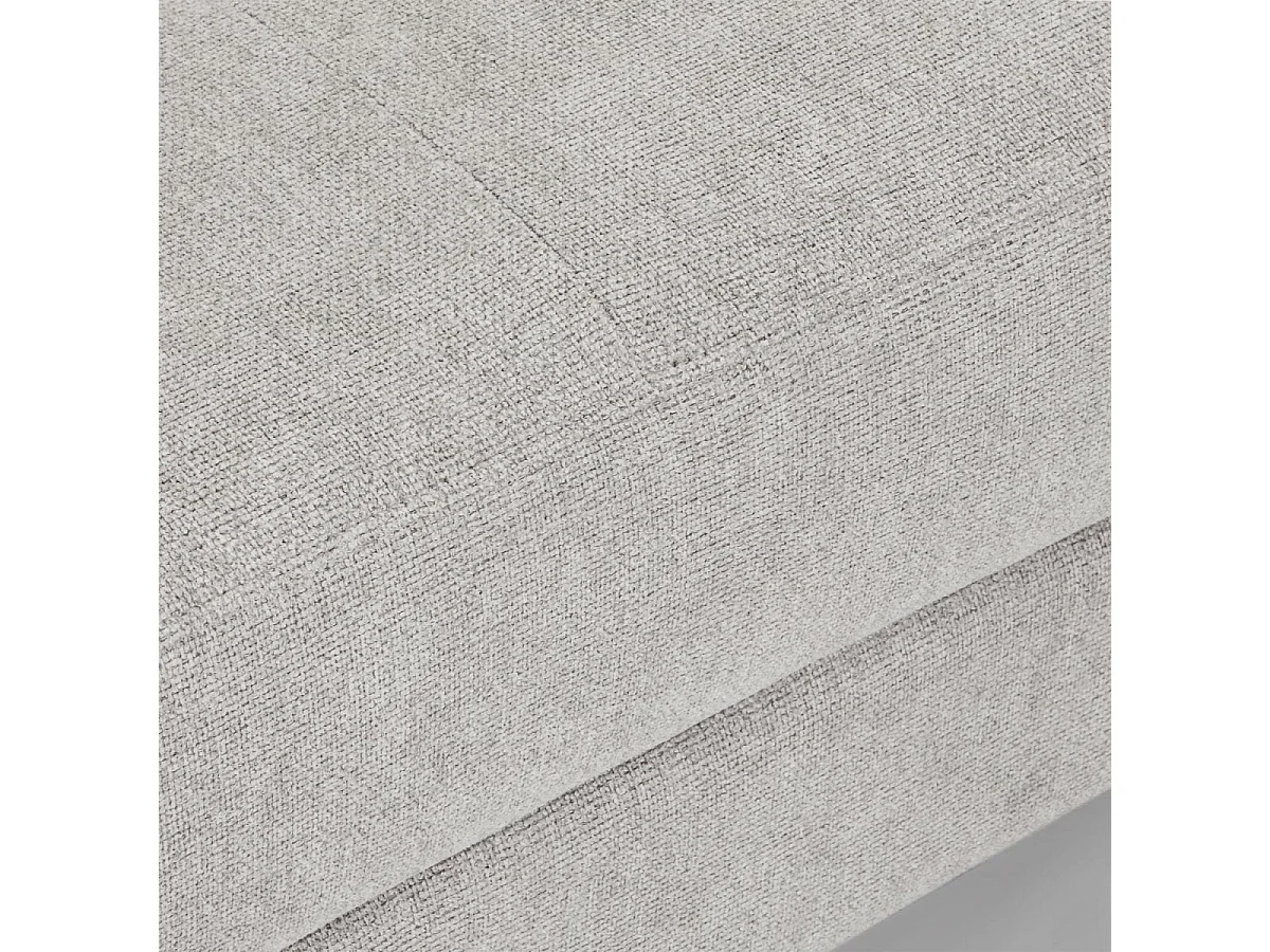 Canapé d'angle droite Betis - 5 places - Tissu - Gris