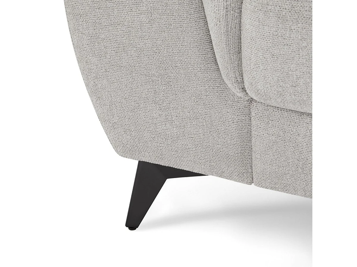 Canapé d'angle droite Betis - 5 places - Tissu - Gris