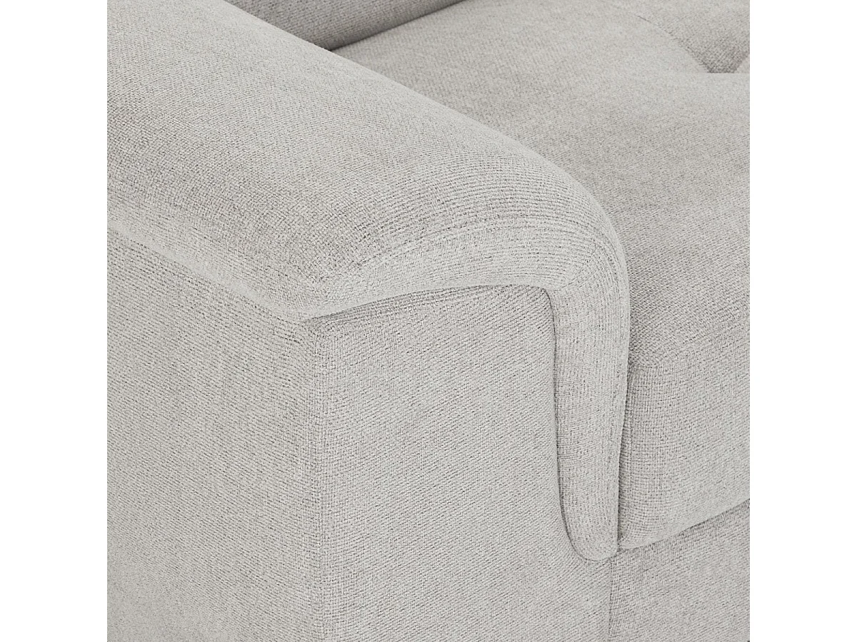 Canapé d'angle droite Betis - 5 places - Tissu - Gris