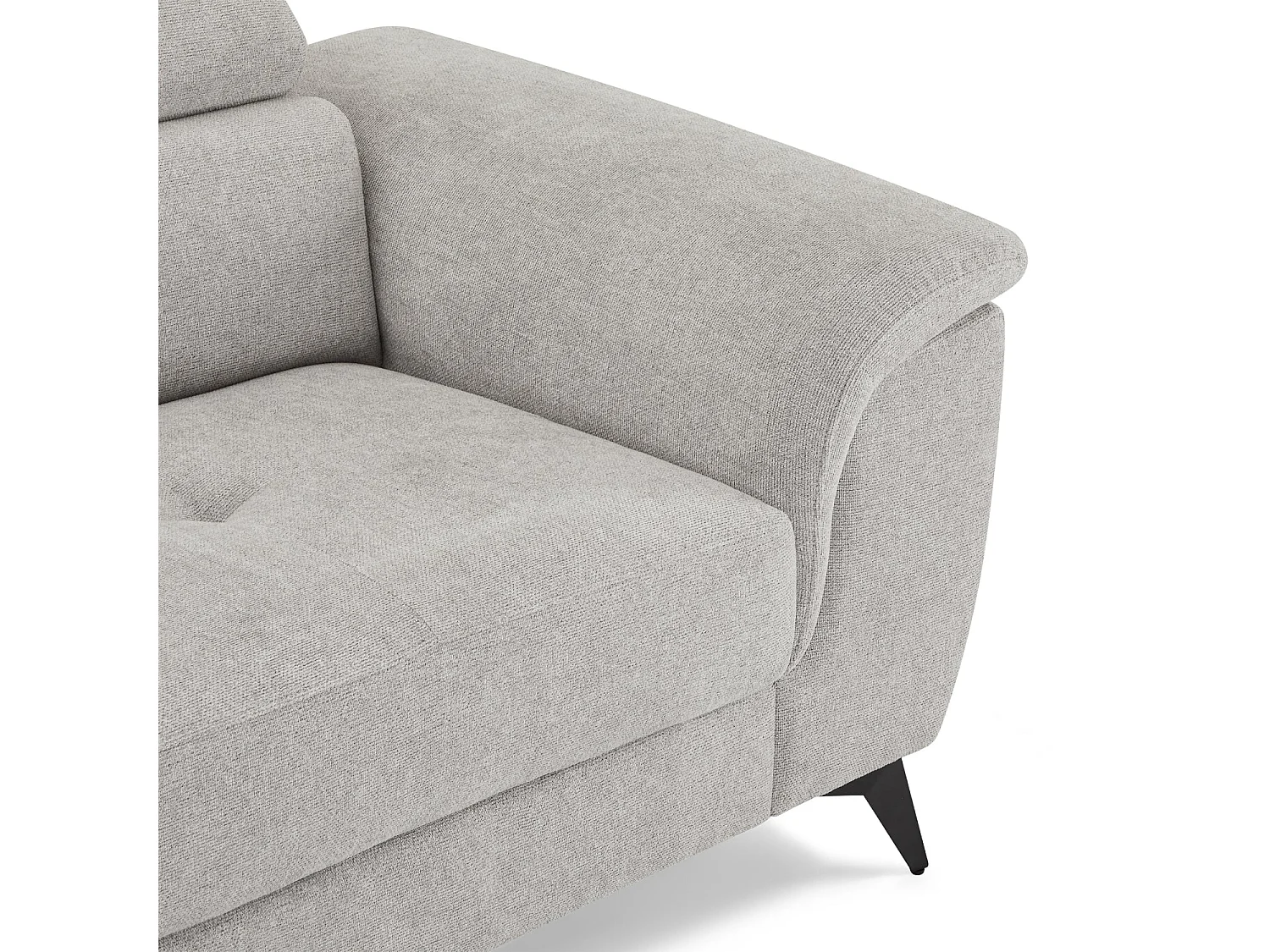 Ecksofa Links Betis - 5-Sitzer - Stoff - Grau