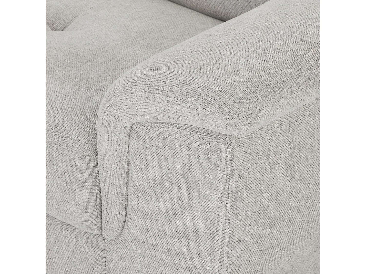 Ecksofa Links Betis - 5-Sitzer - Stoff - Grau