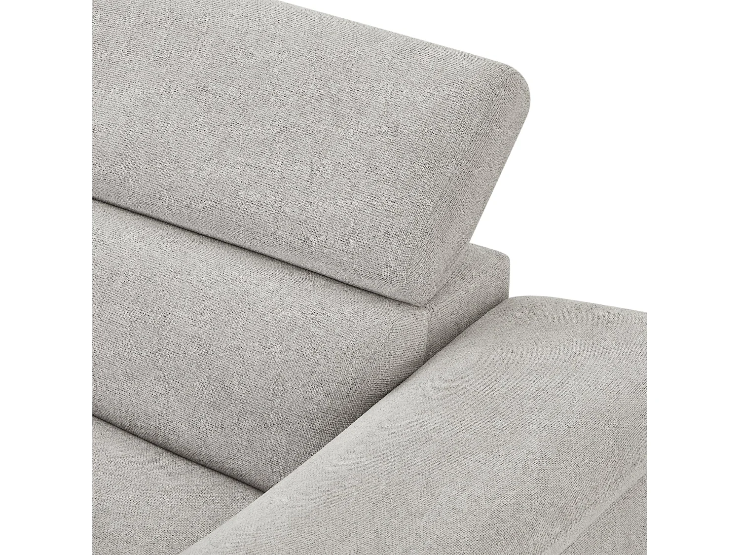 Ecksofa Links Betis - 5-Sitzer - Stoff - Grau