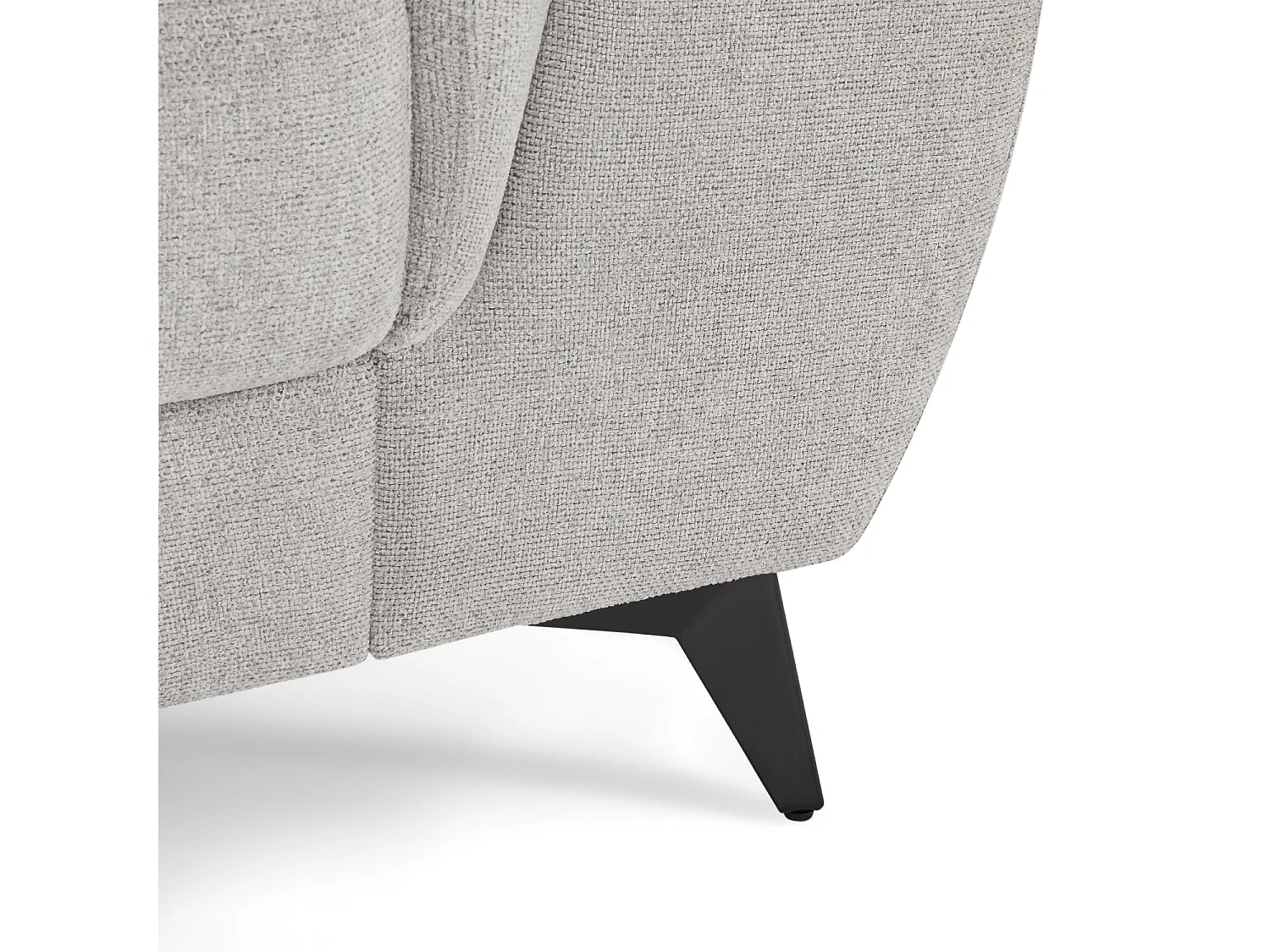 Hoekbank met hoek links 5 zitplaatsen Betis van stof - grijs