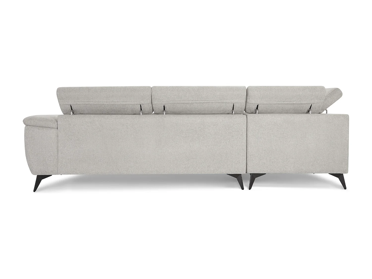 Canapé d'angle gauche Betis - 5 places - Tissu - Gris