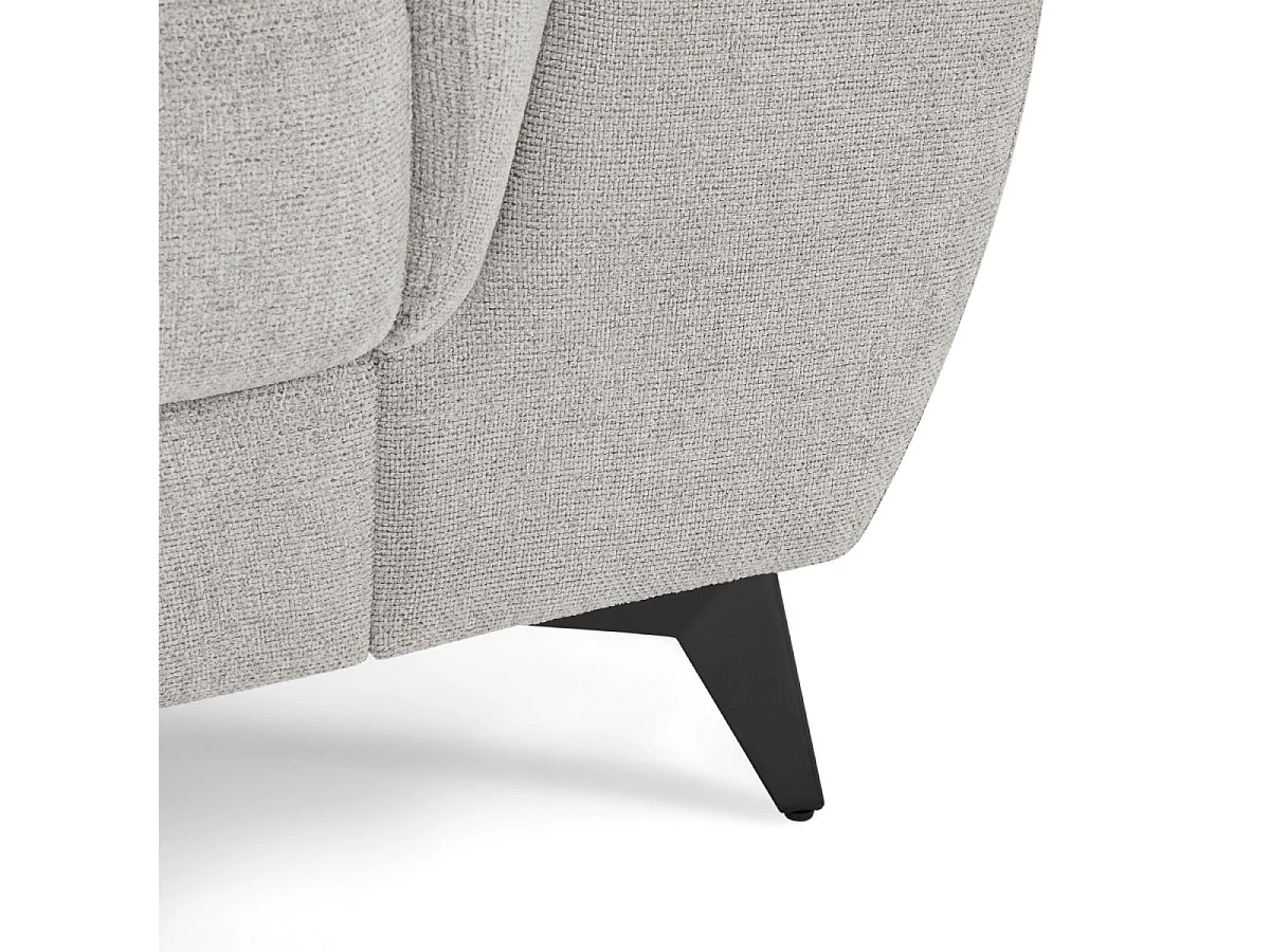 Canapé d'angle gauche Betis - 5 places - Tissu - Gris