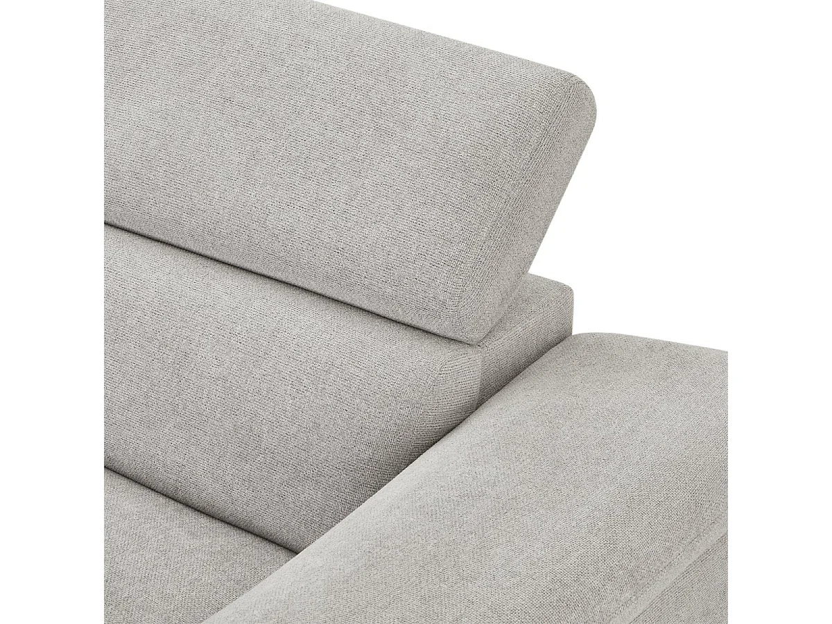 Canapé d'angle gauche Betis - 5 places - Tissu - Gris