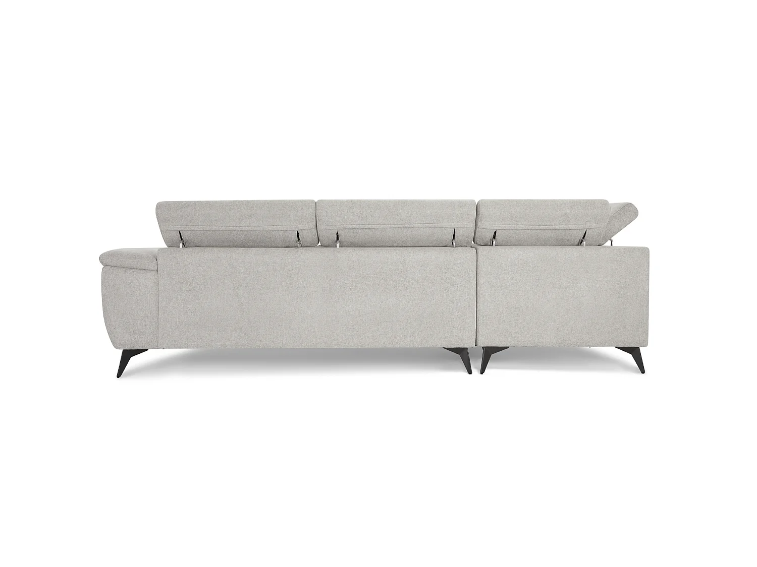 Canapé d'angle gauche Betis - 5 places - Tissu - Gris