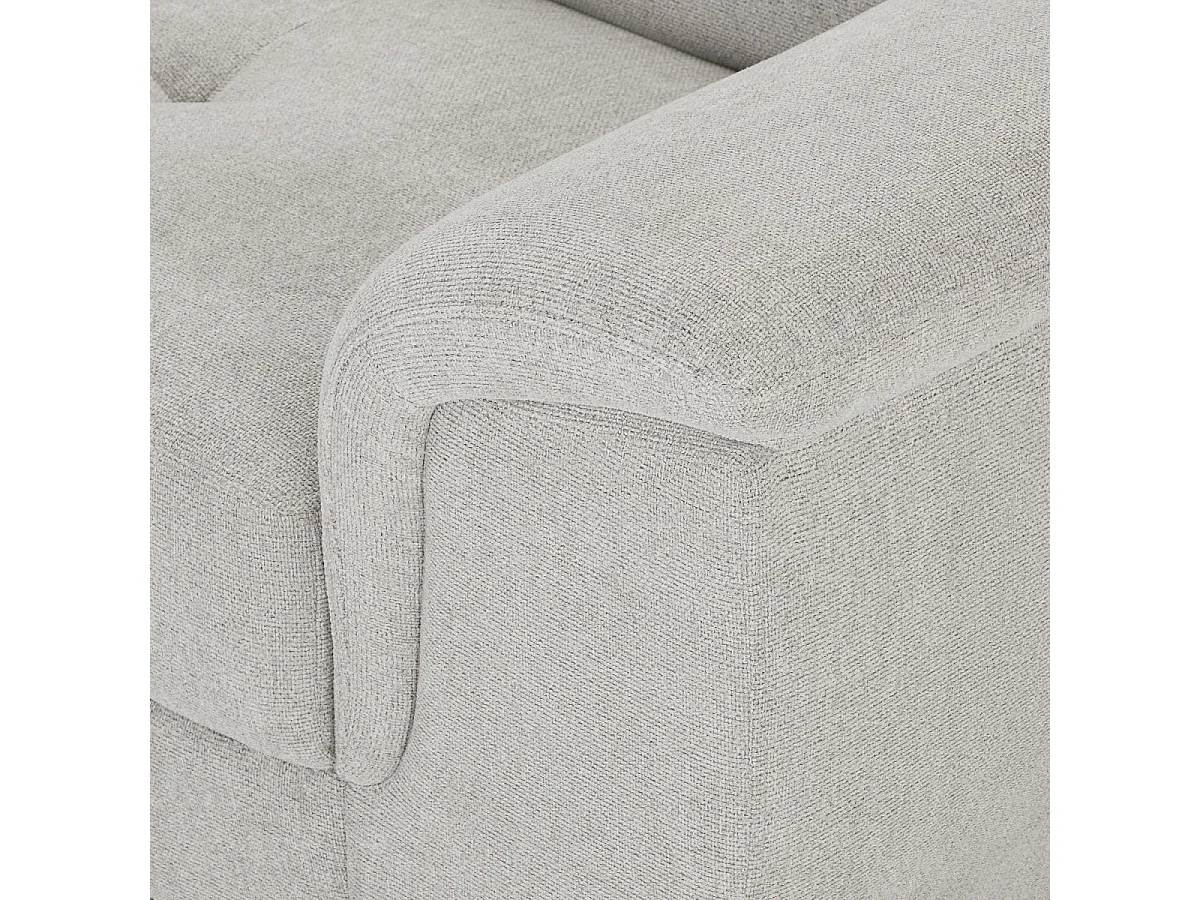 Canapé d'angle gauche Betis - 5 places - Tissu - Gris