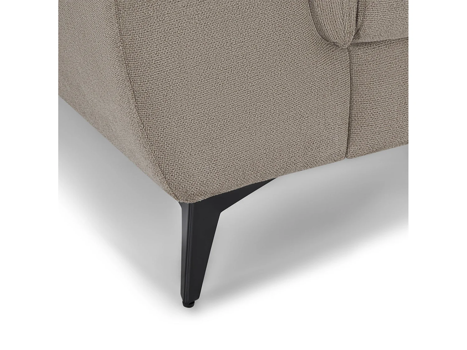 Canapé d'angle droite Betis - 5 places - Tissu - Beige