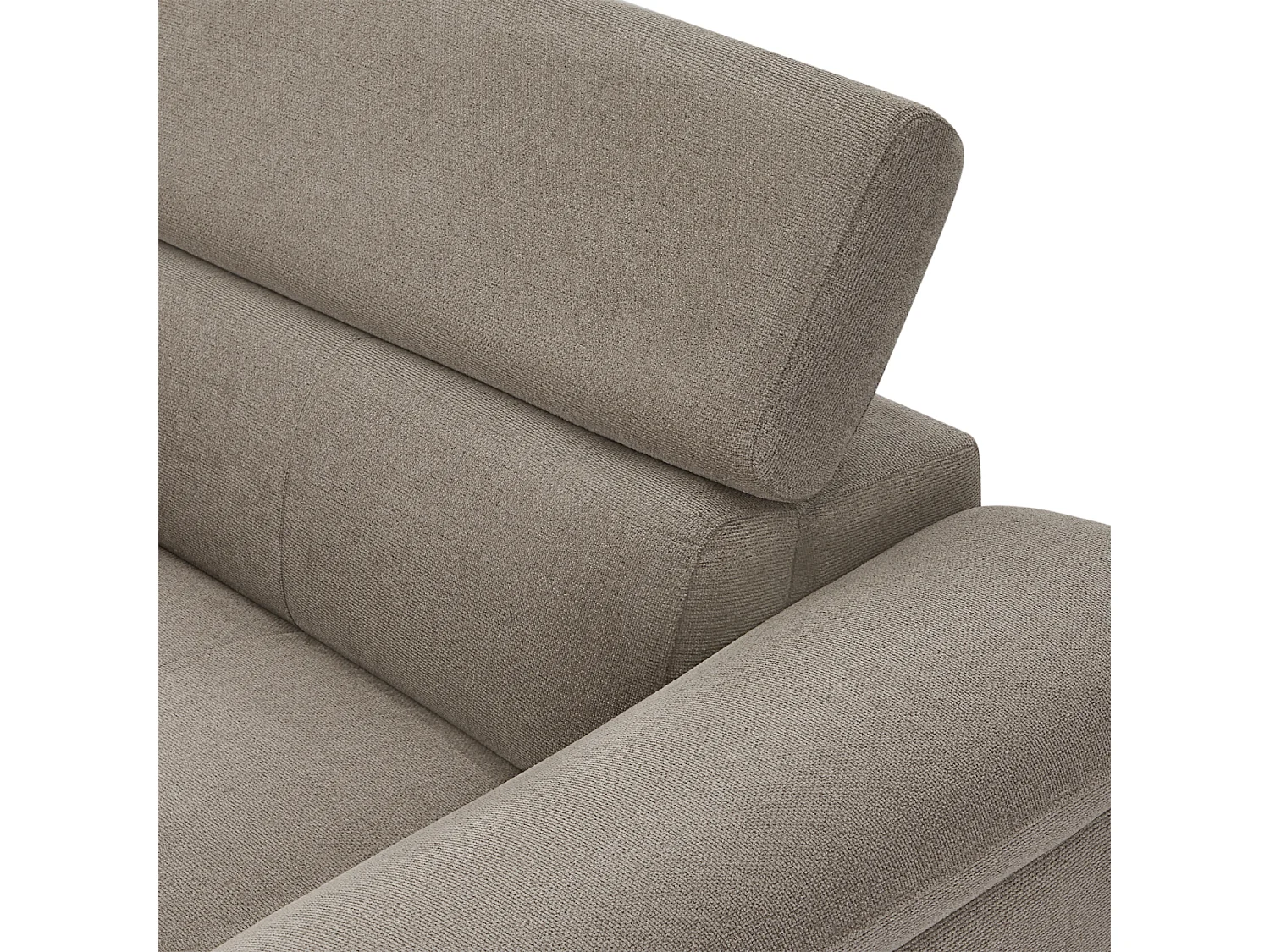 Hoekbank met hoek rechts 5 zitplaatsen Betis van stof - beige
