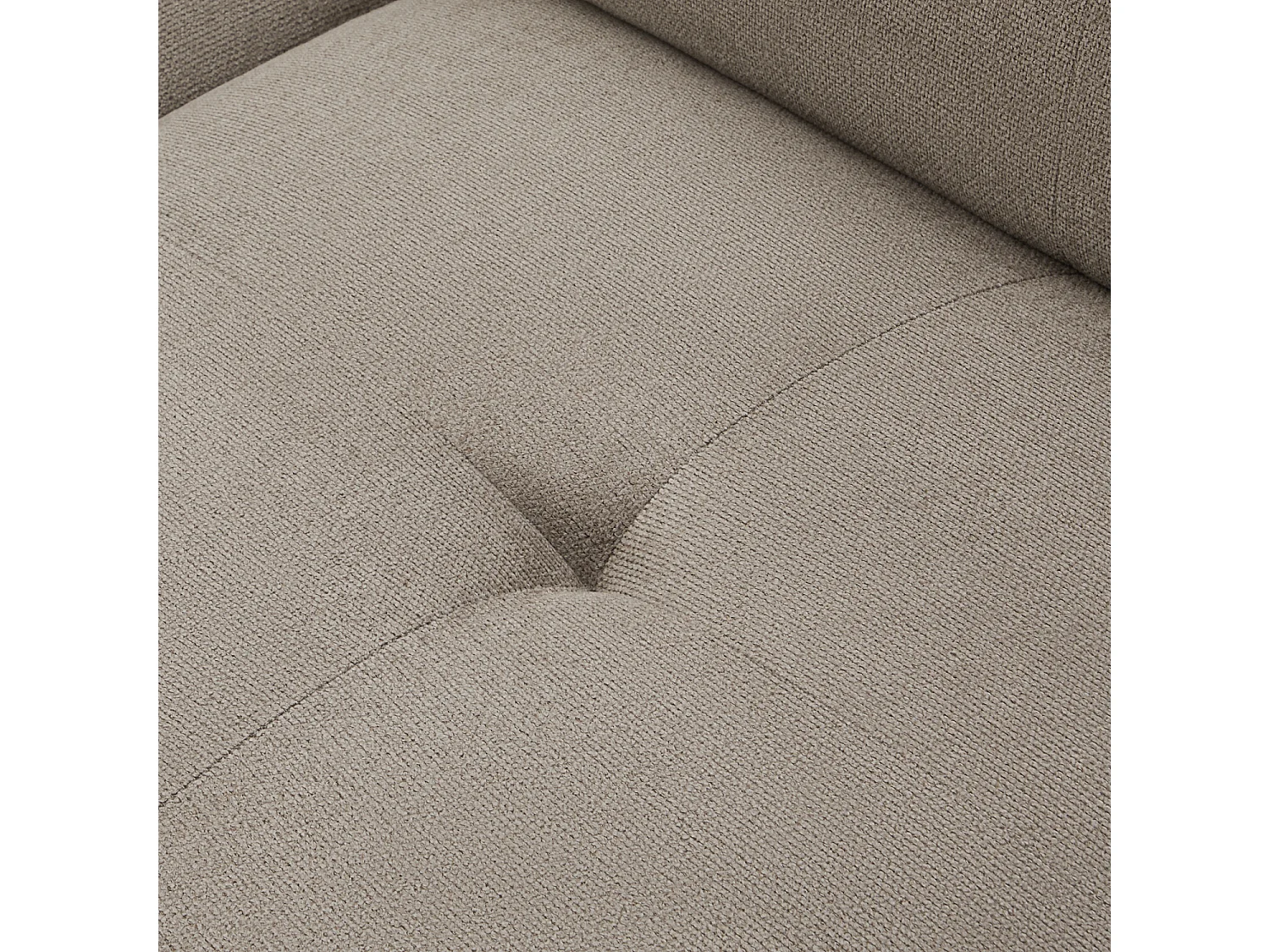 Hoekbank met hoek rechts 5 zitplaatsen Betis van stof - beige