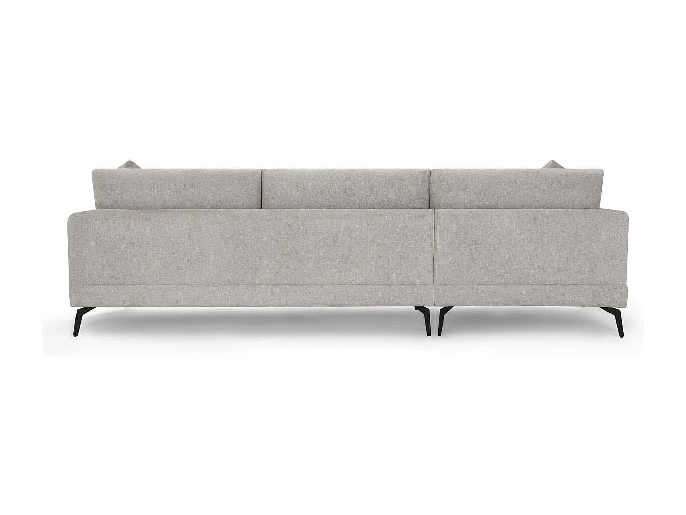 Canapé d'angle gauche Maggie - 3 places - Tissu - Gris