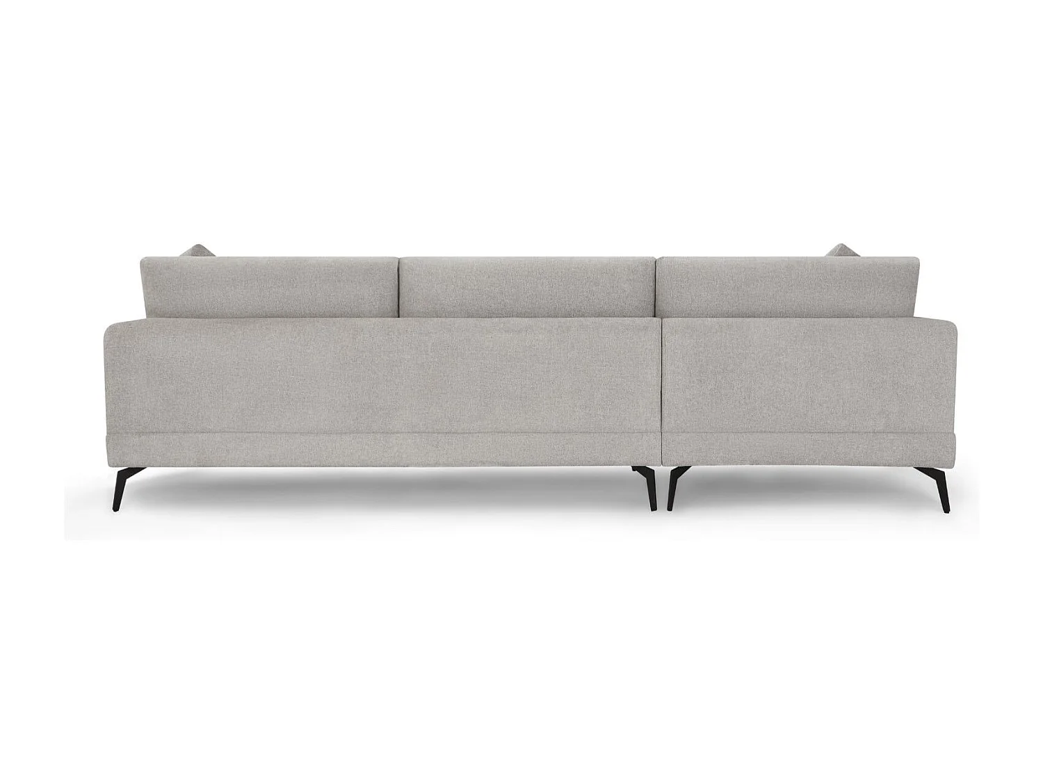 Canapé d'angle gauche Maggie - 3 places - Tissu - Gris