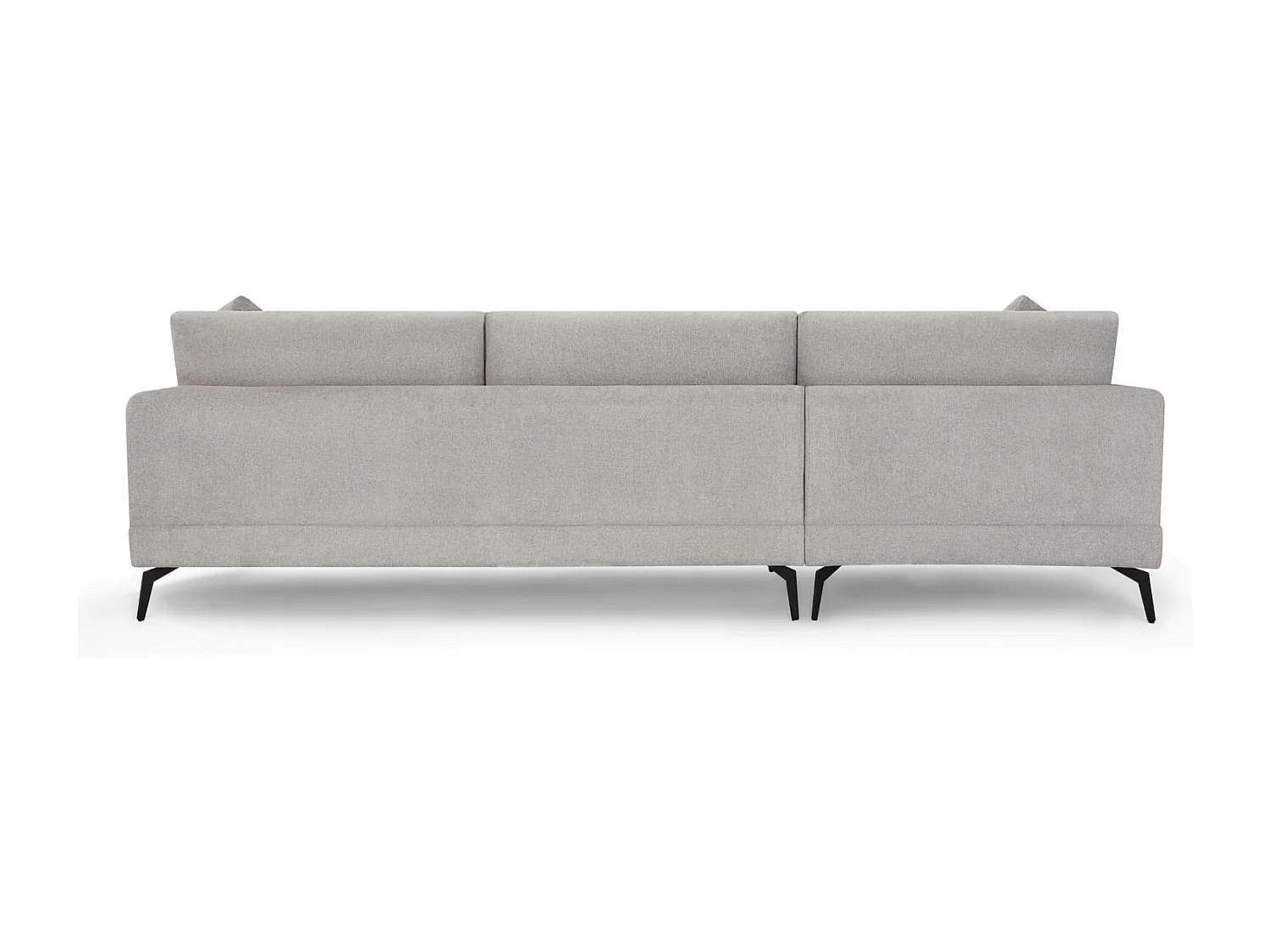 Canapé d'angle gauche Maggie - 3 places - Tissu - Gris