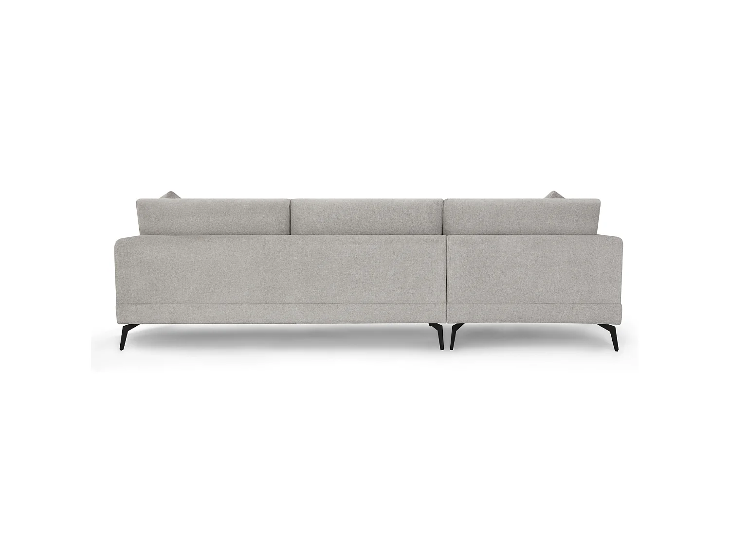 Canapé d'angle 3 places en tissu gris MAGGIE