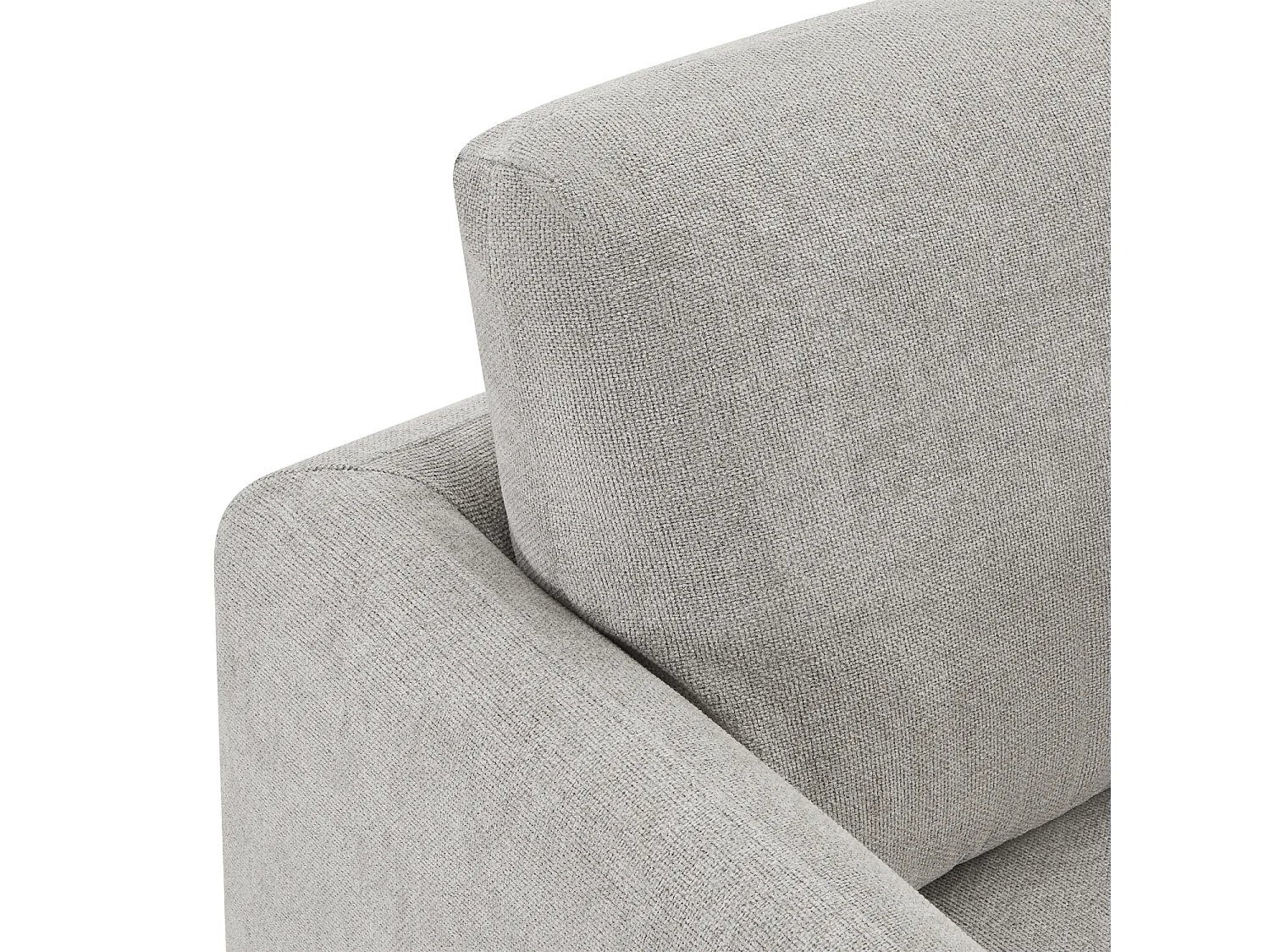 Canapé d'angle 3 places en tissu gris MAGGIE