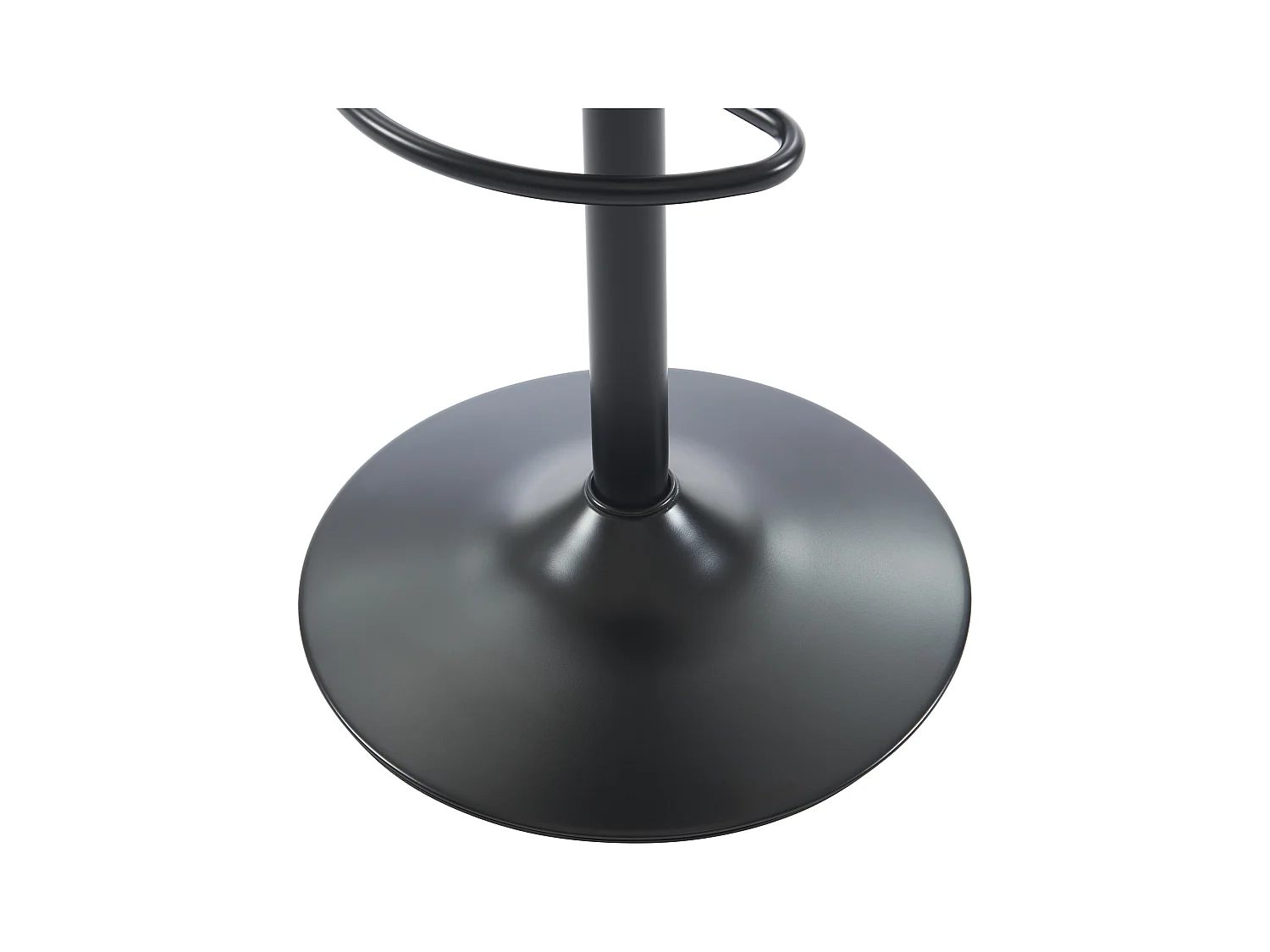 Barhocker 2er-Set - Stoff & schwarzes Metall - Höhenverstellbar - Beige - NORIEL