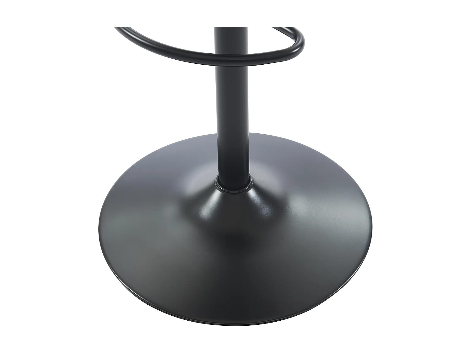 Lot de 2 tabourets de bar en tissu et métal noir - Hauteur réglable - Beige - NORIEL