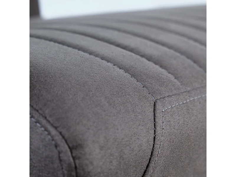 Chaise en microfibre gris anthracite et pieds luge métal noir - GIGI