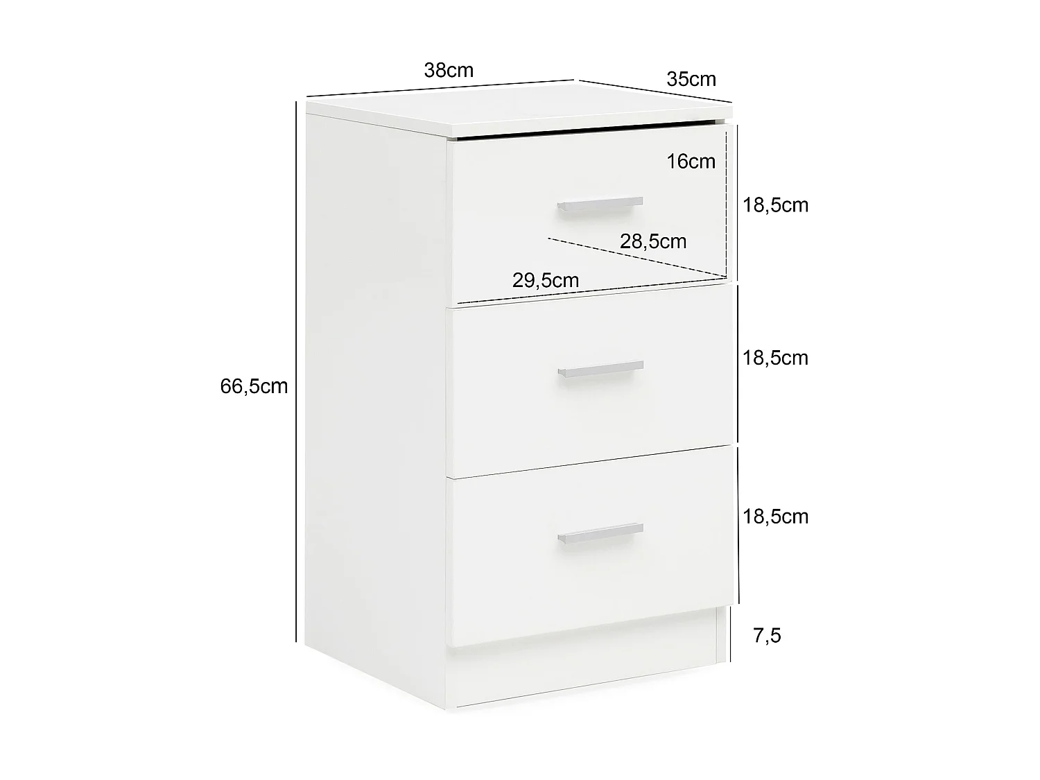 Nachttisch Hochglanz Nachtkonsole Holz Nachtkommode Boxspringbett