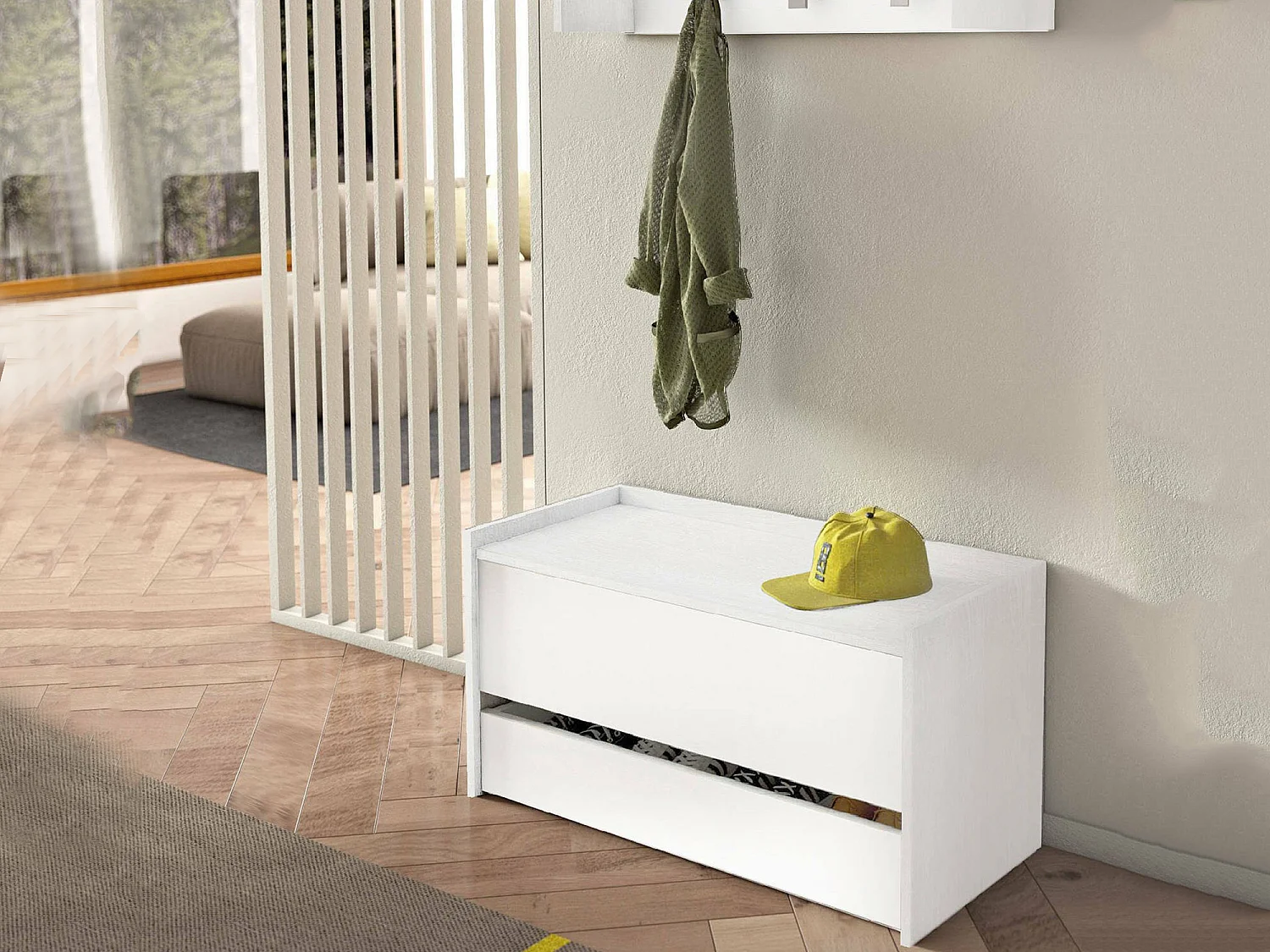 Cassapanca Sogno, Made in Italy, 40x90x46h cm Bianco