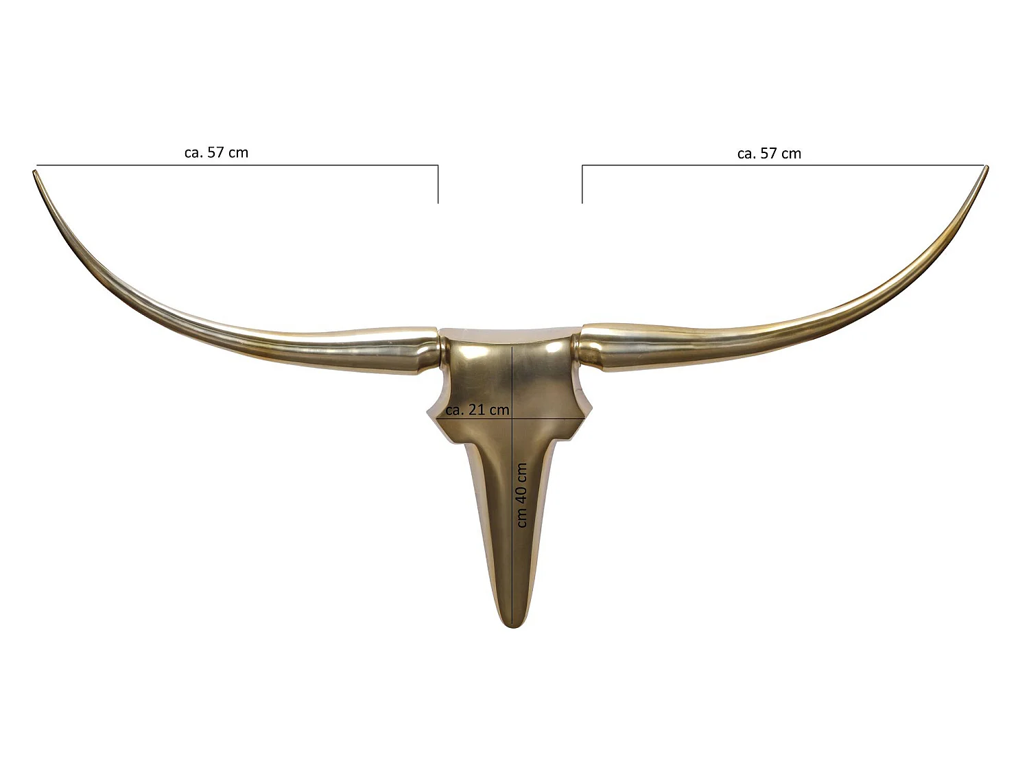 Deko Antler Bull L cornes en aluminium 125 cm décoration murale Nouvelles