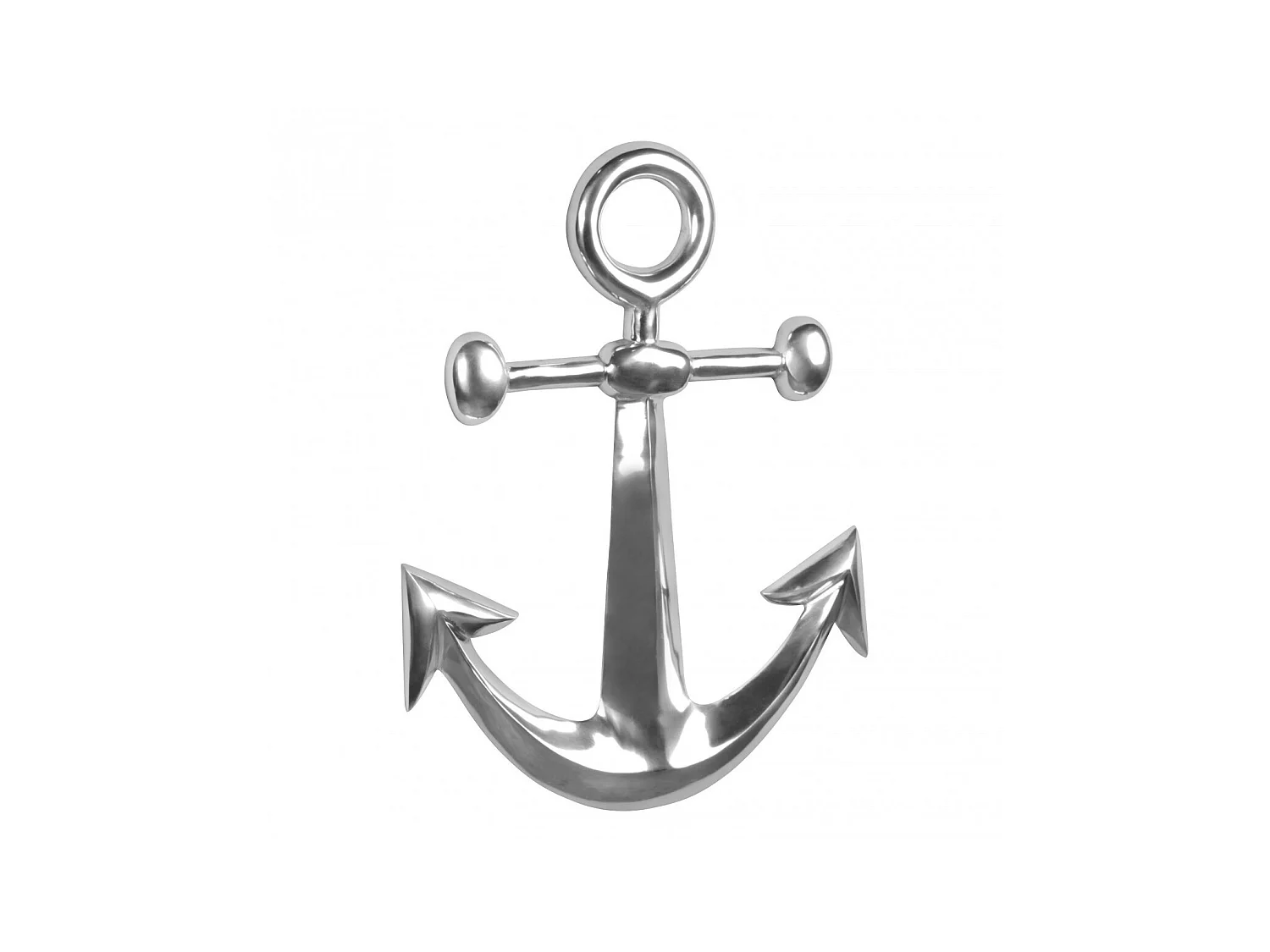 Grand décoratif en aluminium poli figure decorative ANCRE Design Statue grand