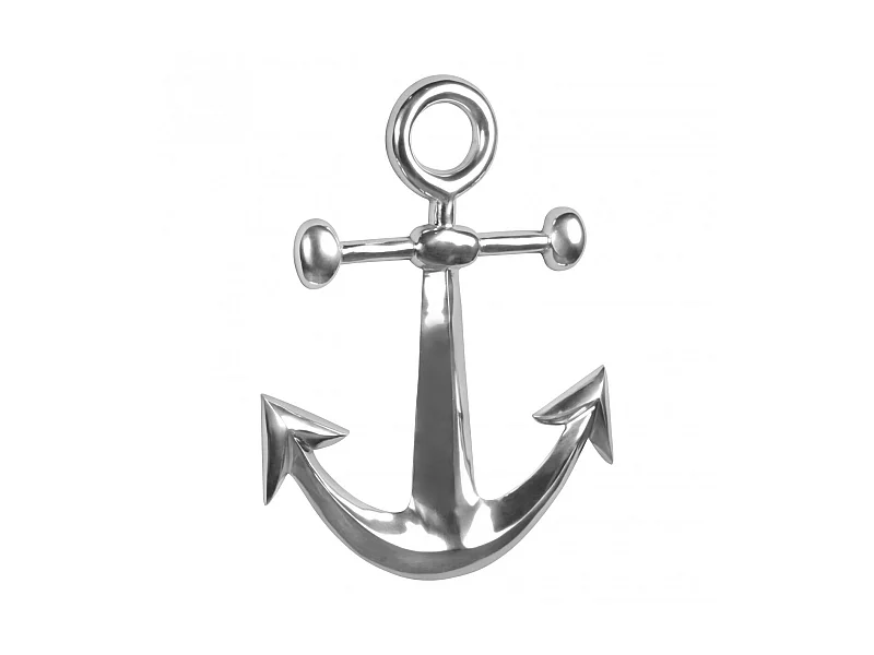 Grand décoratif en aluminium poli figure decorative ANCRE Design Statue grand