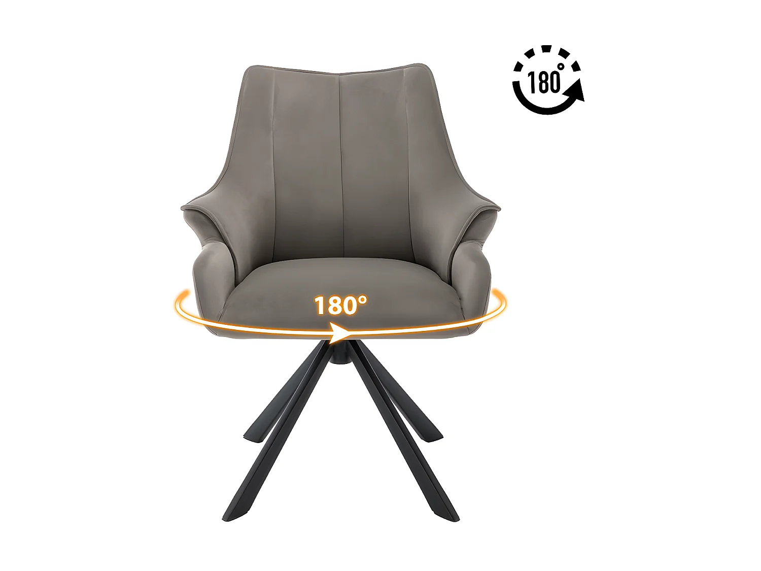 Lot de 4 Chaises en patchwork de velours - pieds en métal - Taupe