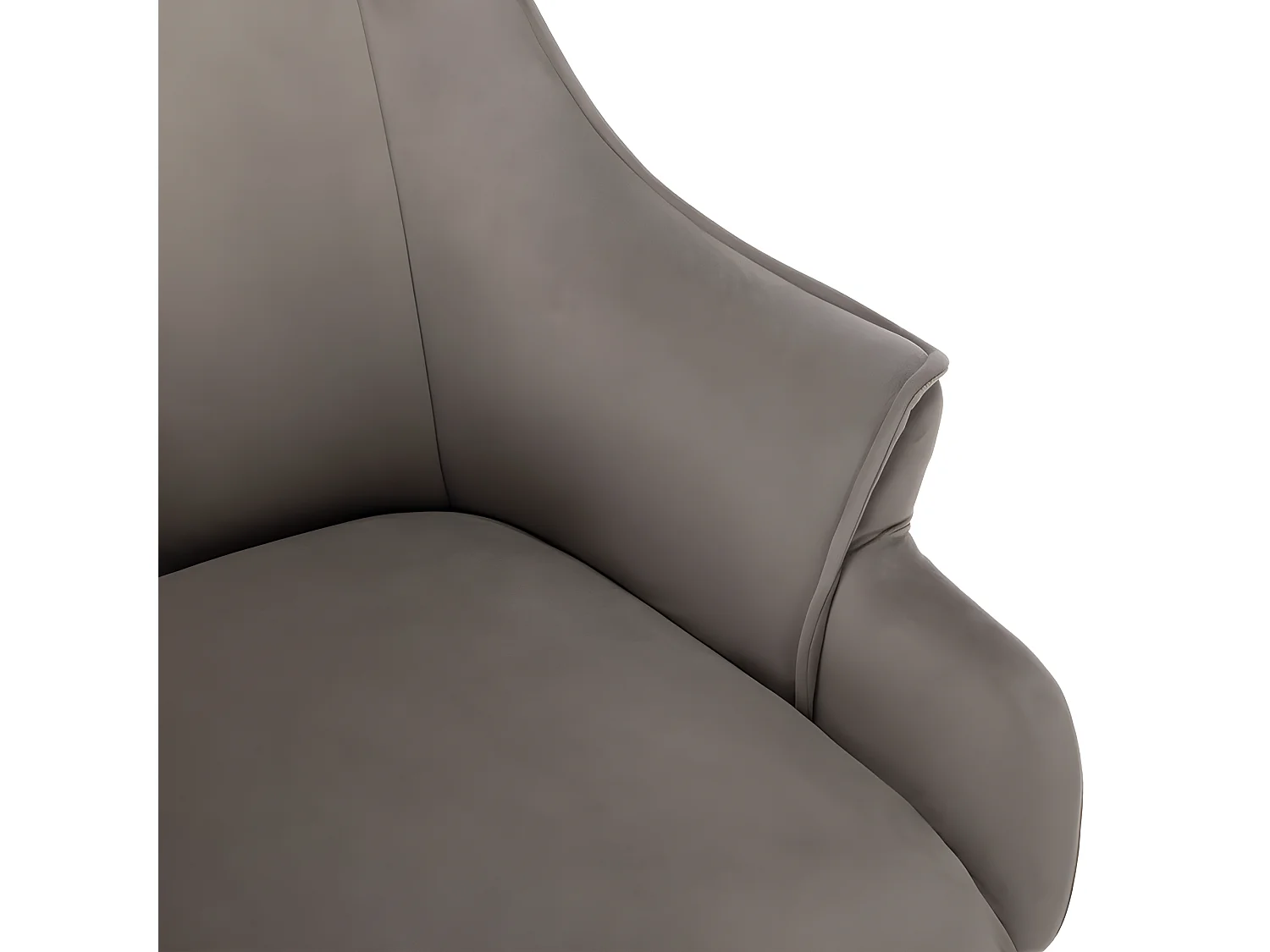 Lot de 4 Chaises en patchwork de velours - pieds en métal - Taupe