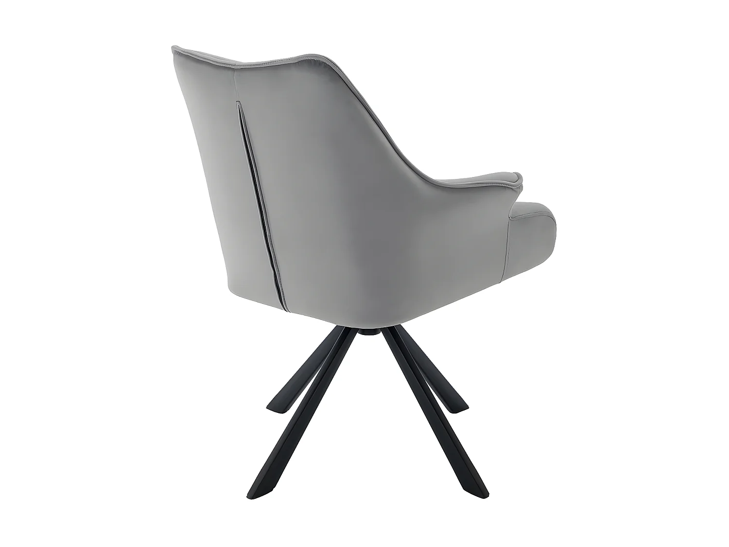 Stuhl 2er-Set aus Samt – Metallbeine – Grau