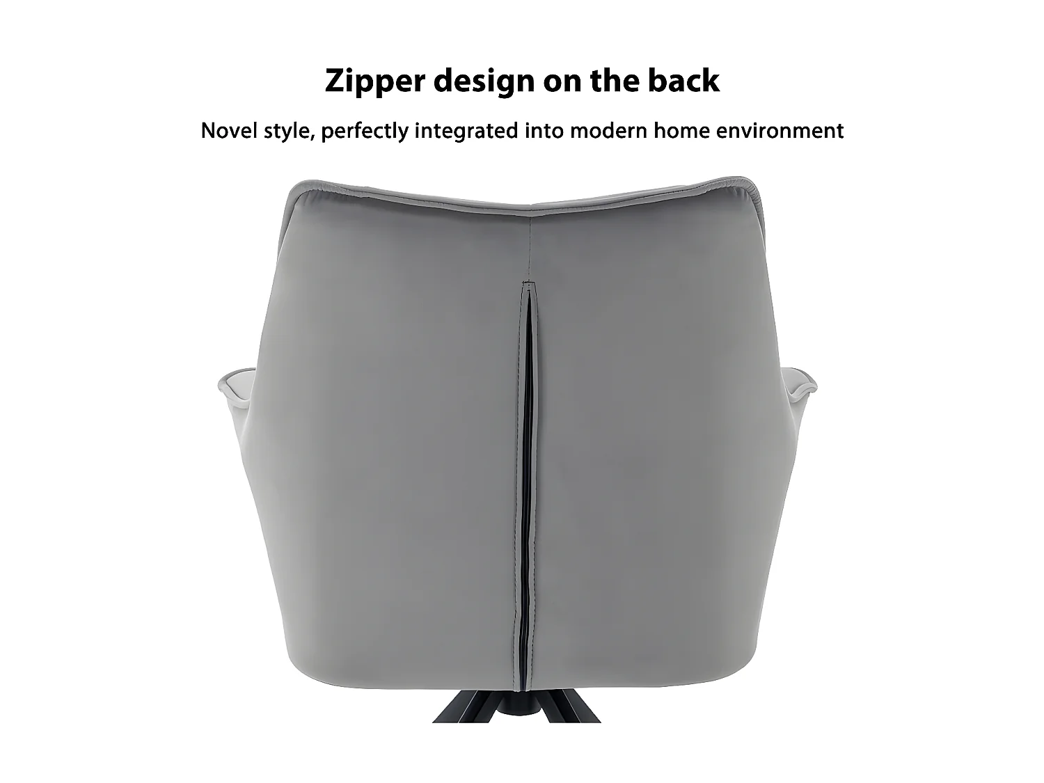 Stuhl 2er-Set aus Samt – Metallbeine – Grau