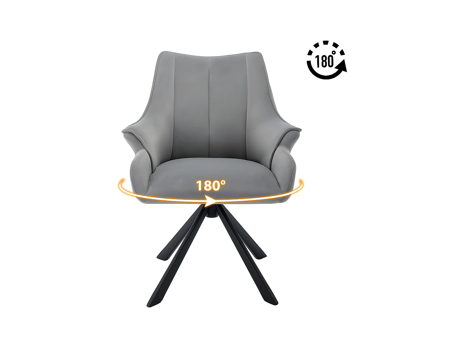 Lot de 2 Chaises en patchwork de velours - pieds en métal - Gris