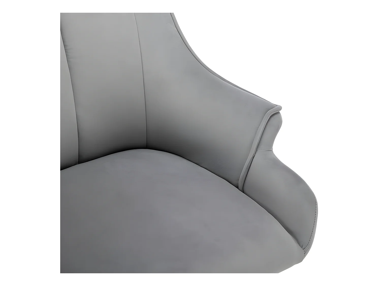 Lot de 2 Chaises en patchwork de velours - pieds en métal - Gris