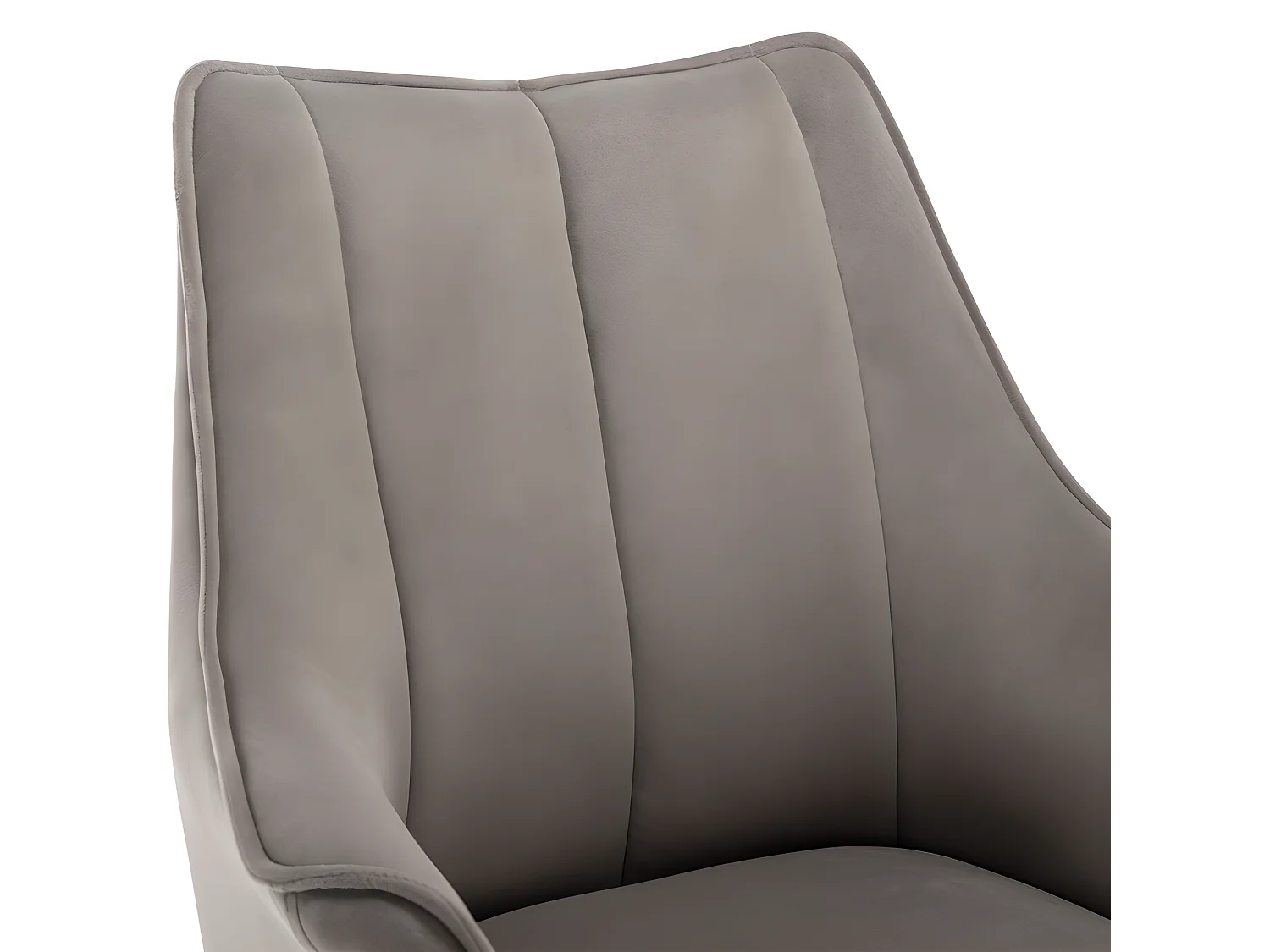 Set van 2 fluwelen patchwork stoelen - metalen poten - Taupe