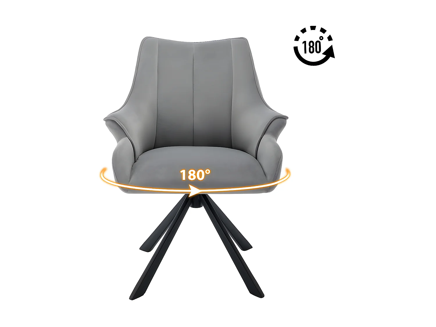 Lot de 6 Chaises en patchwork de velours - pieds en métal - Gris