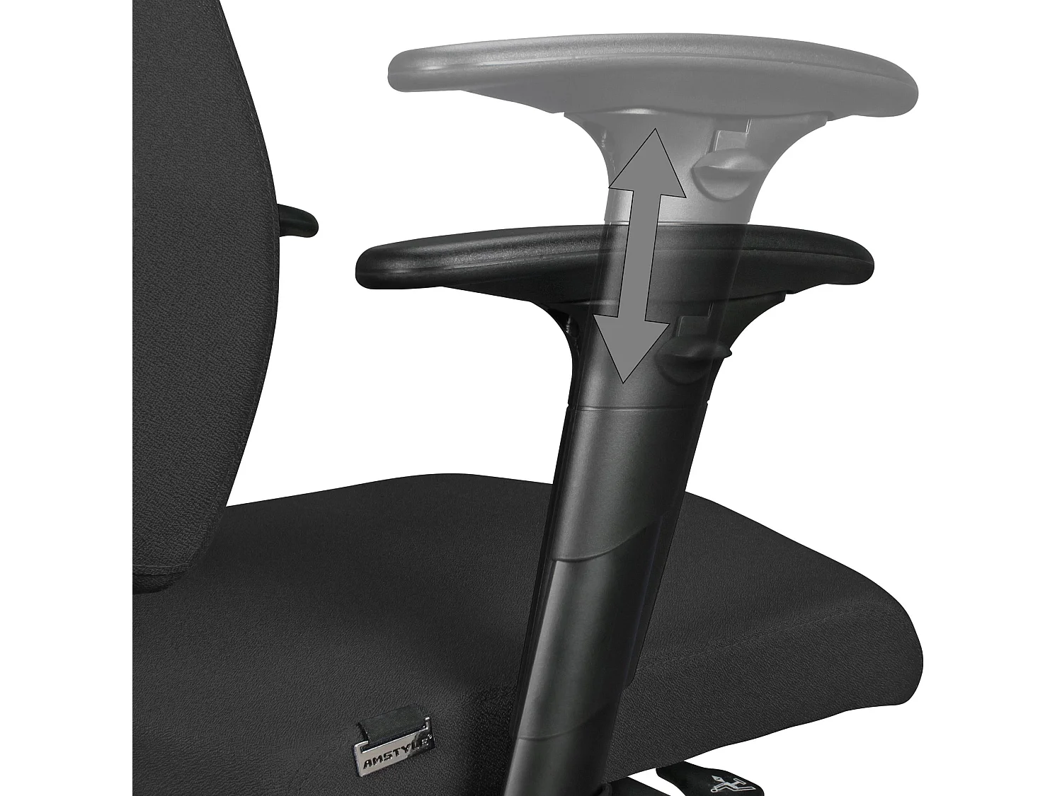 Bürostuhl Ergonomisch Stoff Schwarz Drehstuhl Büro Sessel Chefsessel Kopfstütze