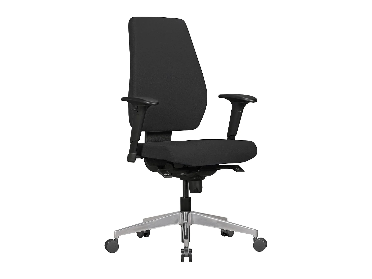 Chaise de Bureau Tissu Fauteuil Ergonomique Siège Pivotante Noir 120 kg